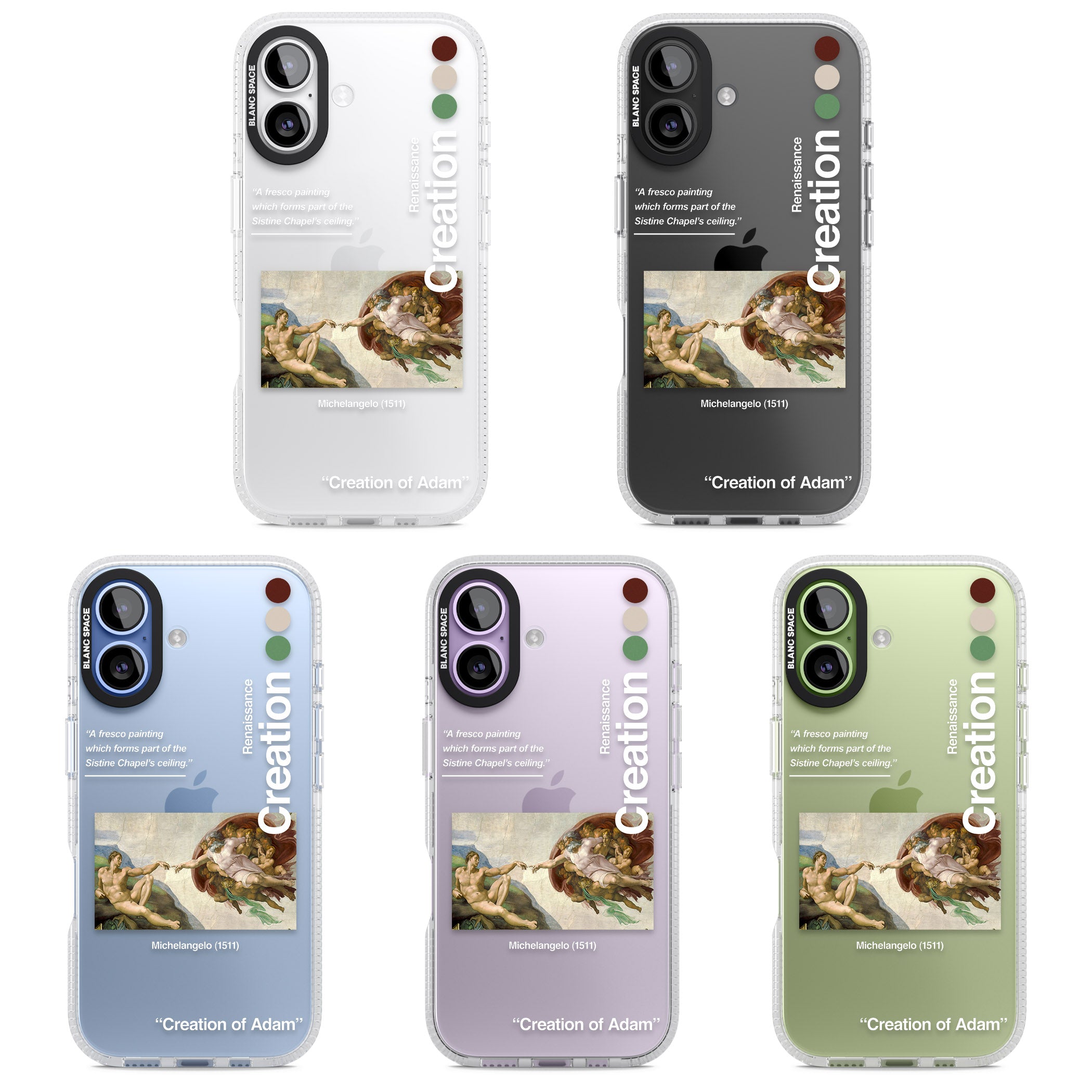 Creation Of Adam Michelangelo iPhone 17 Impact Air Clear Phone Case APT Impact Protection