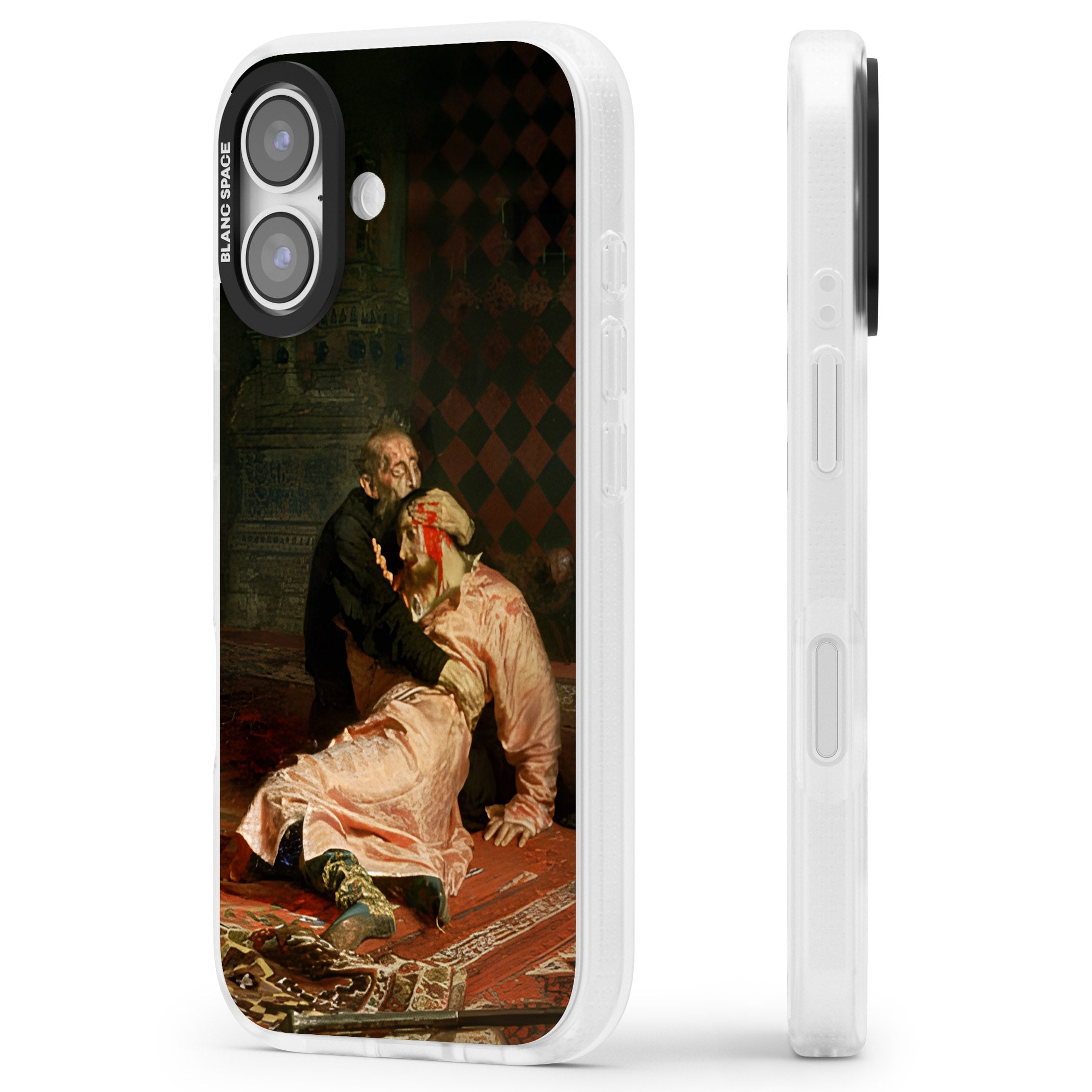 Ivan The Terrible & His Son iPhone 17 Impact Air Clear Phone Case Side Profile