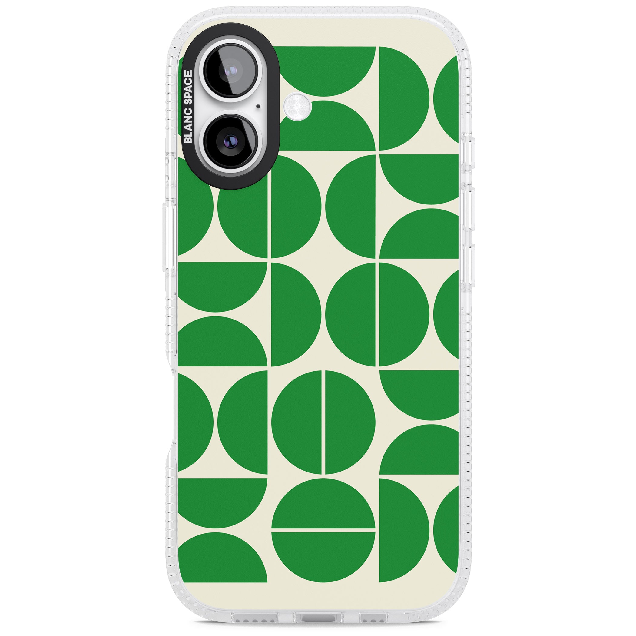 Retro Green Circles iPhone 17 Impact Air Clear Phone Case