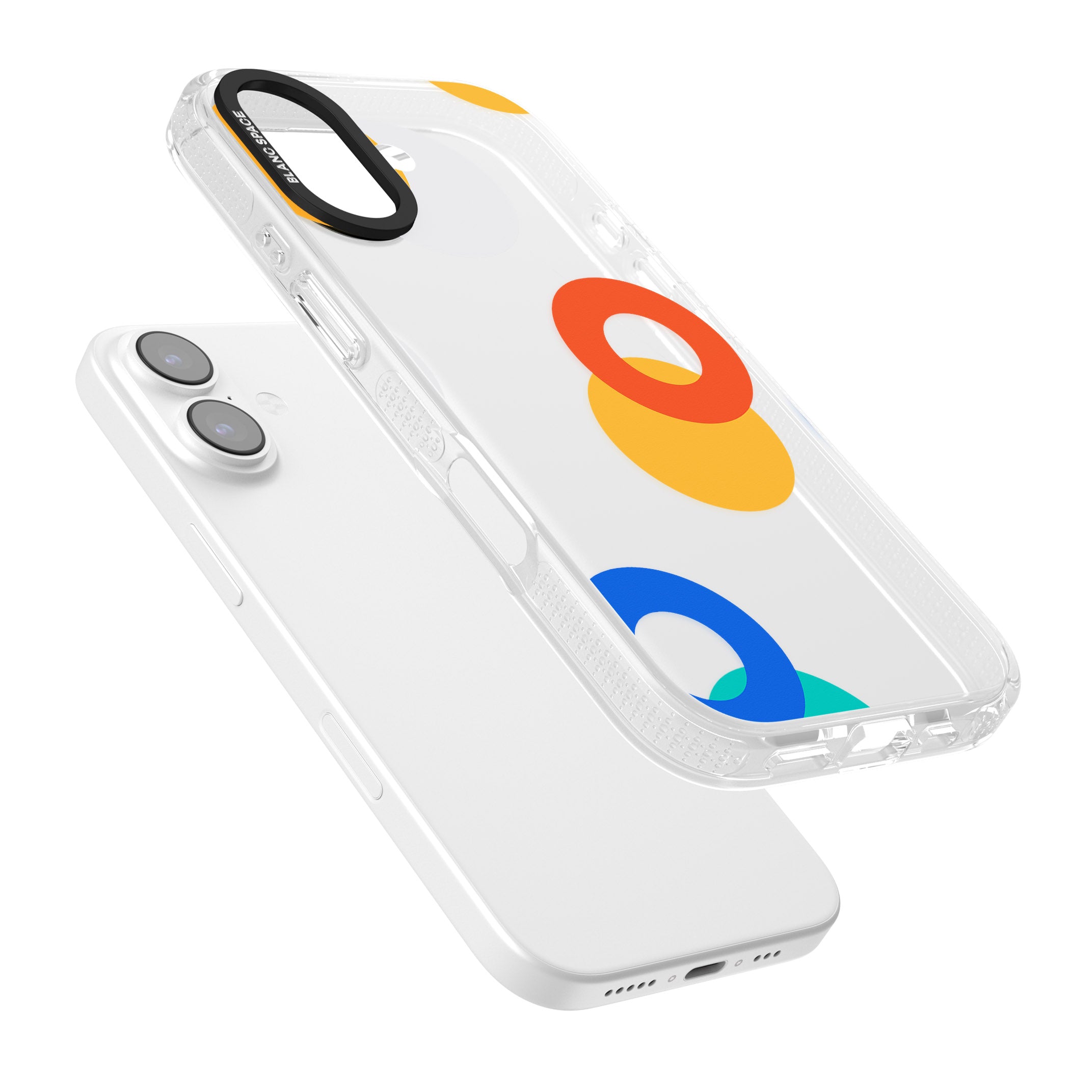 Abstract Mixed Circles iPhone 17 Impact Air Clear Phone Case Colours