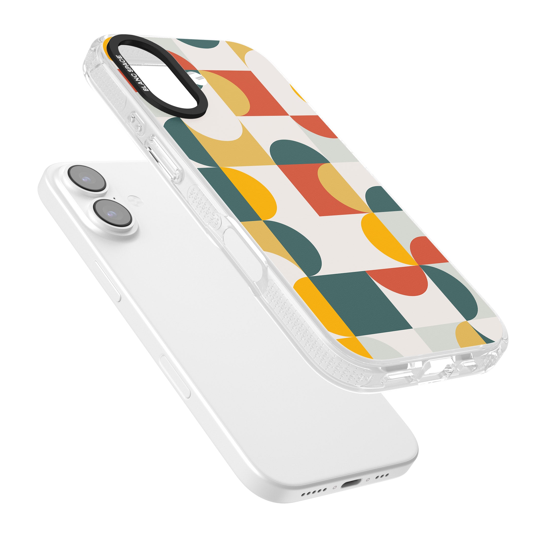 Retro Color Blocks iPhone 17 Impact Air Clear Phone Case Colours
