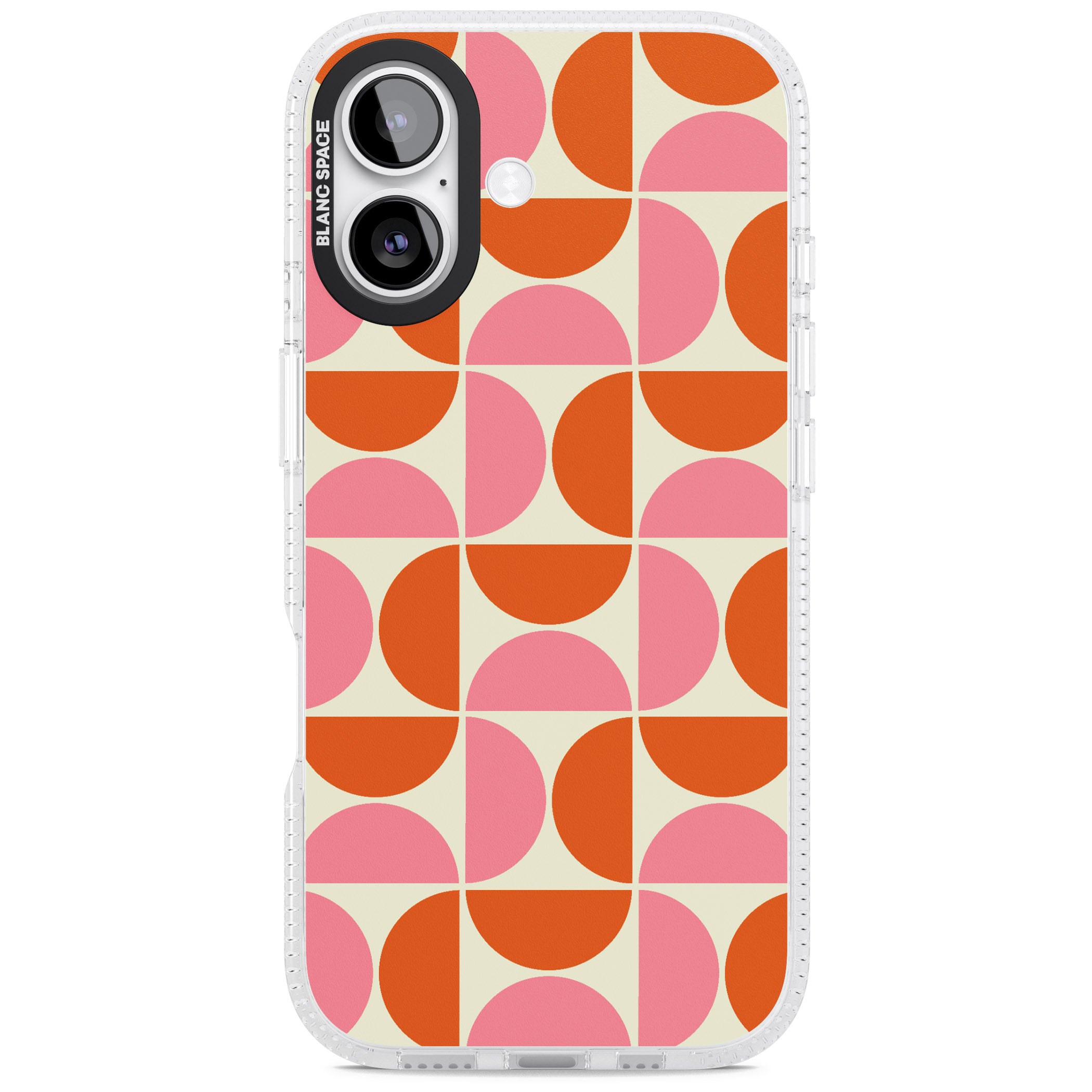 Retro Half Circle Pattern iPhone 17 Impact Air Clear Phone Case