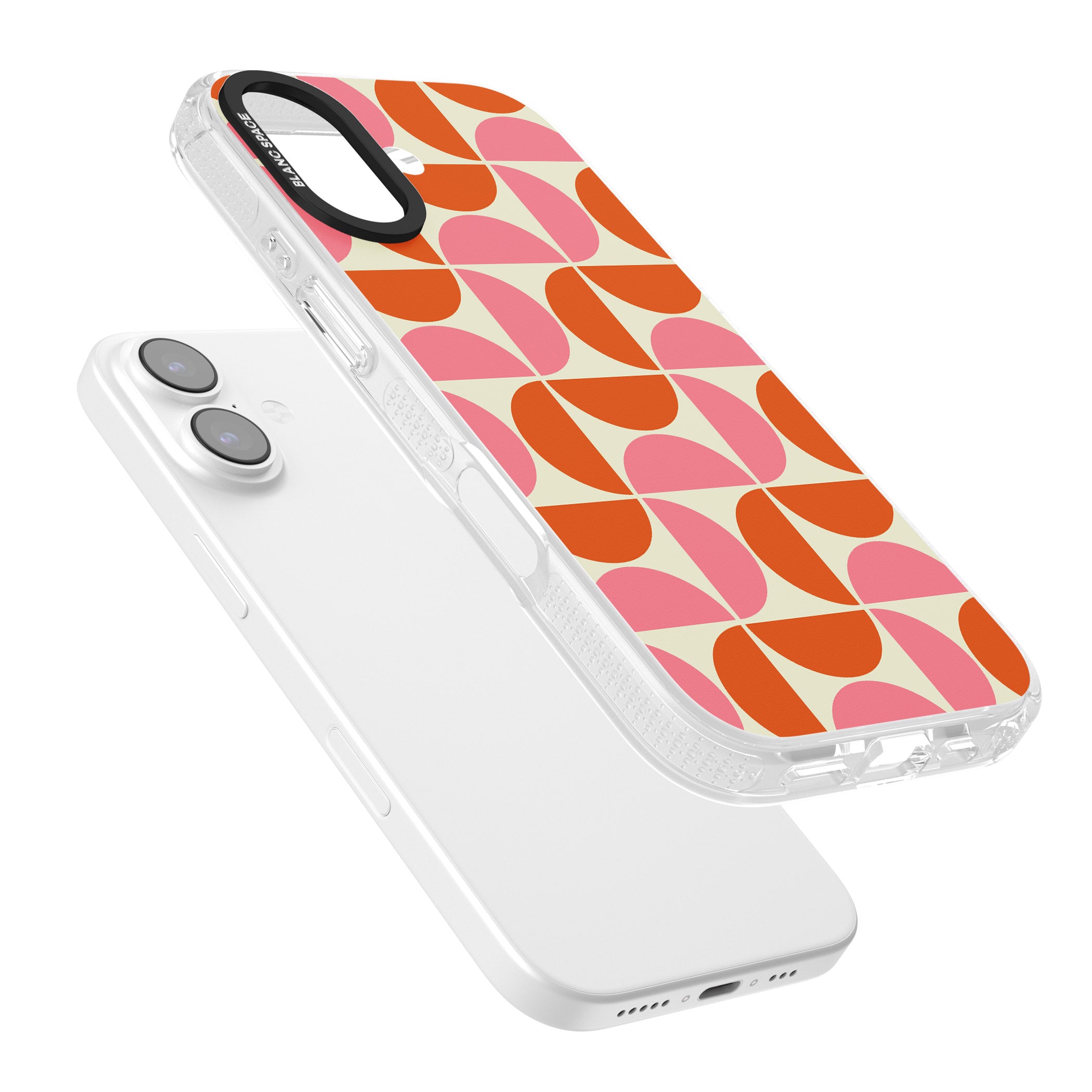 Retro Half Circle Pattern iPhone 17 Impact Air Clear Phone Case Colours