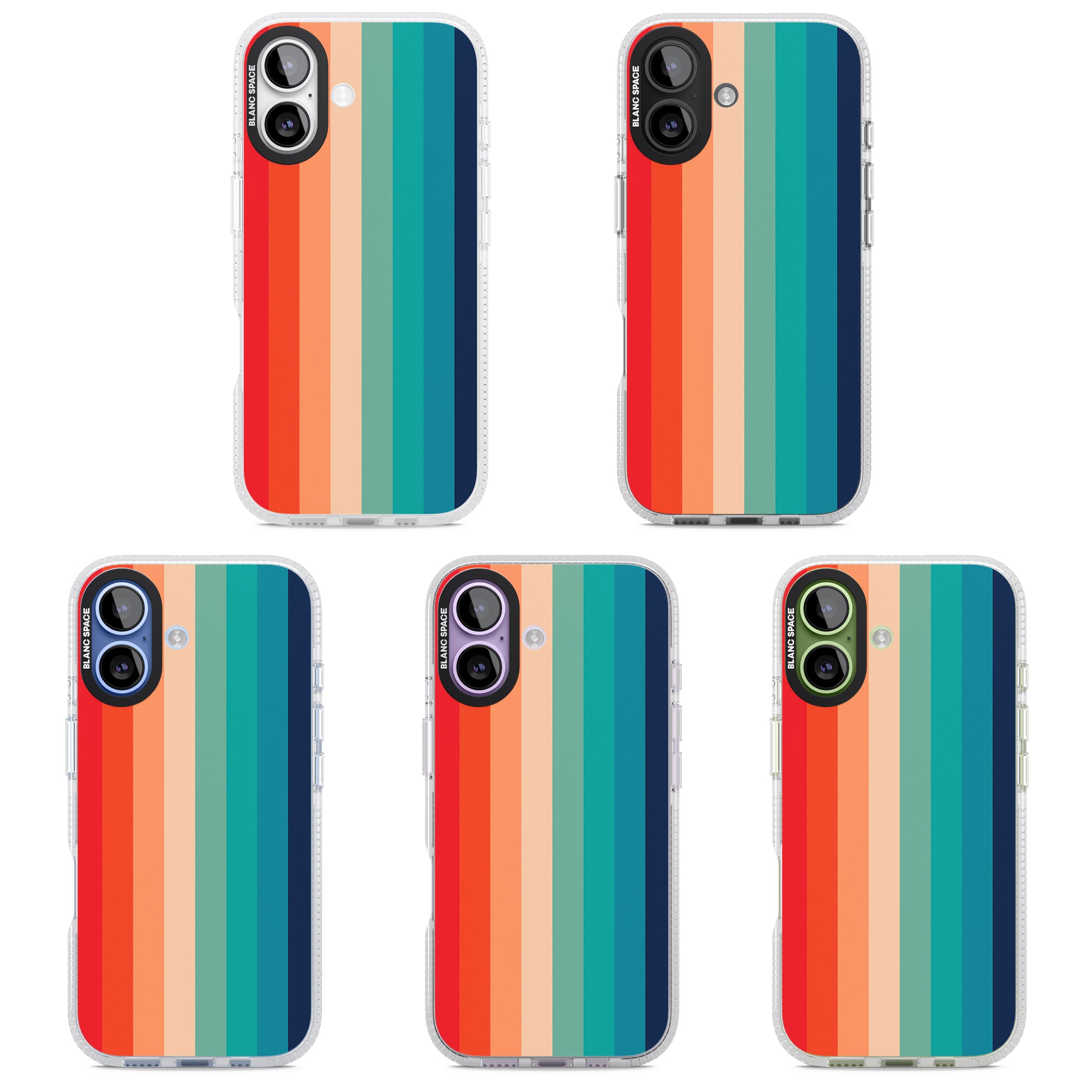 Retro 70'S Colour Palette iPhone 17 Impact Air Clear Phone Case APT Impact Protection