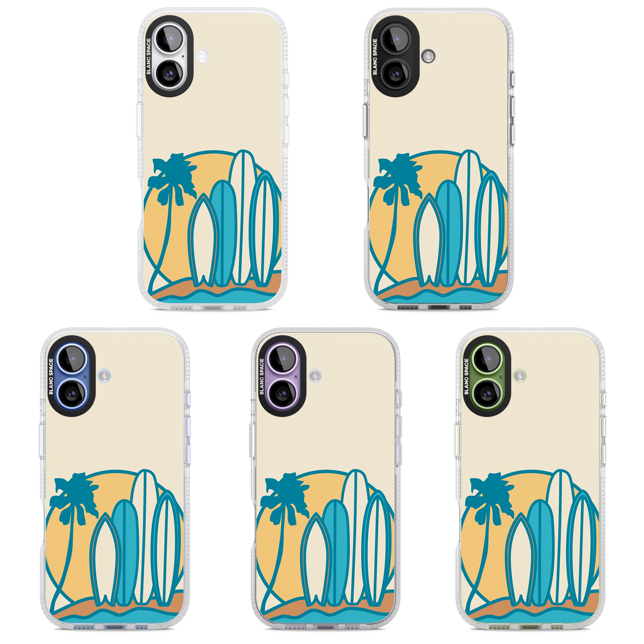 Coastal Surf Vibes iPhone 17 Impact Air Clear Phone Case APT Impact Protection