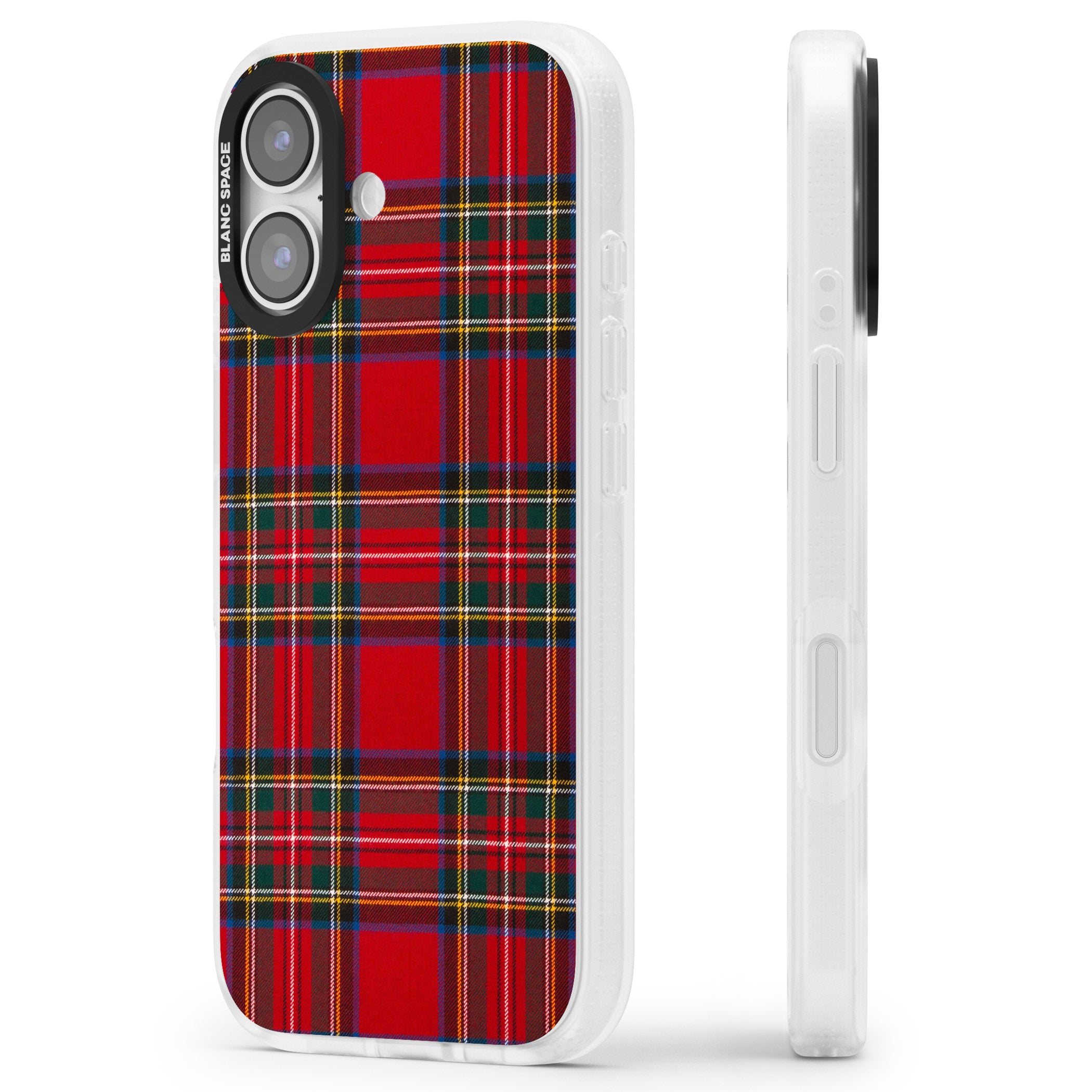 Royal Stewart Tartan iPhone 17 Impact Air Clear Phone Case Side Profile