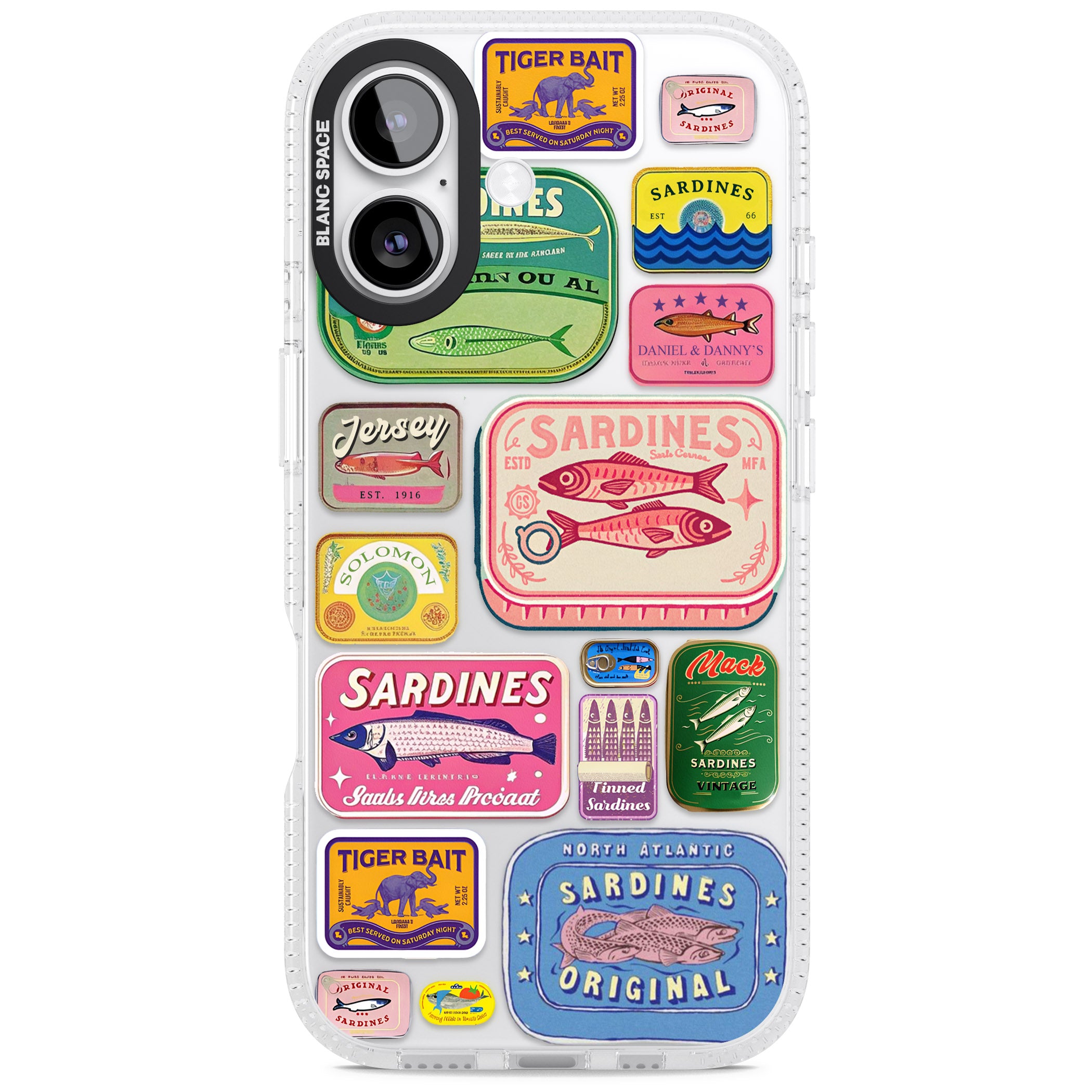 Vintage Sardine Tins iPhone 17 Impact Air Clear Phone Case