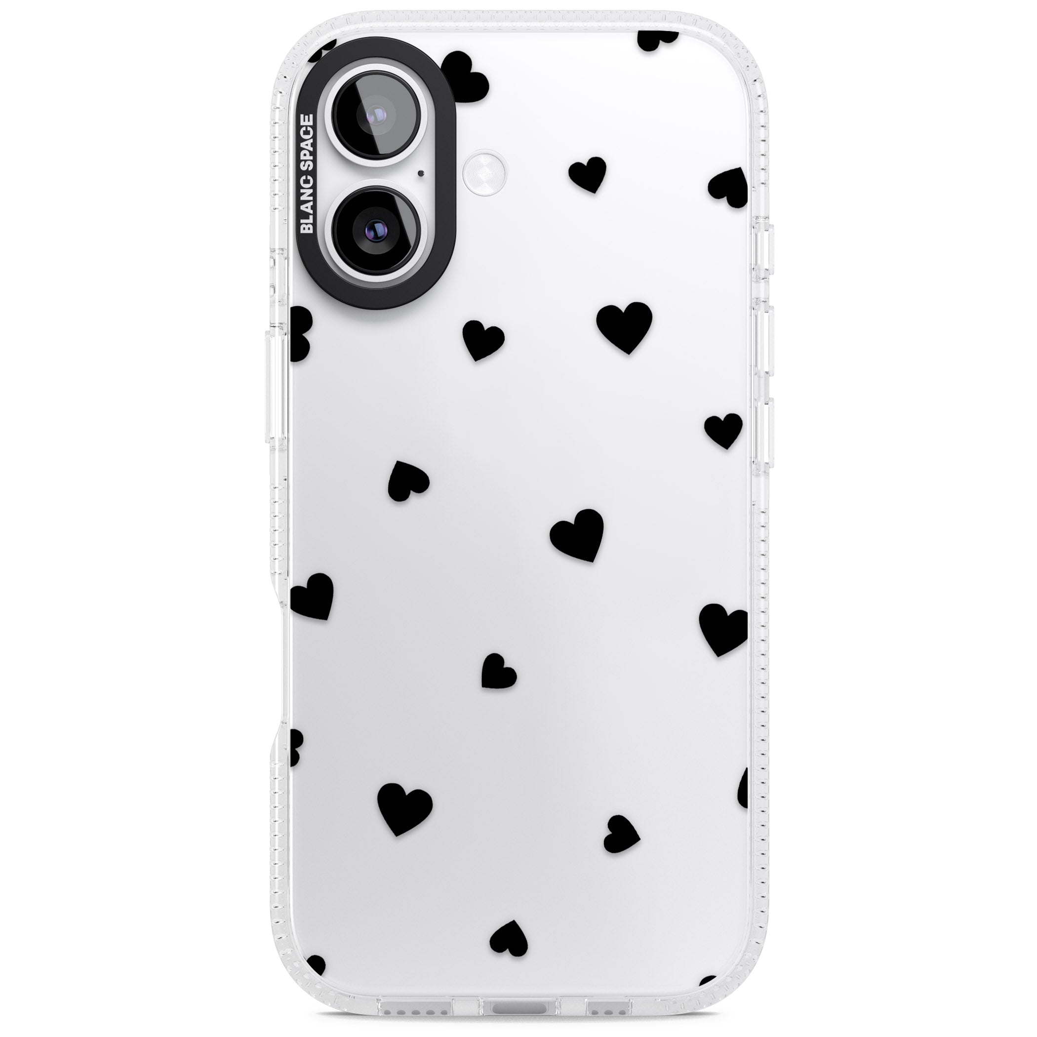 Black Hearts iPhone 17 Impact Air Clear Phone Case