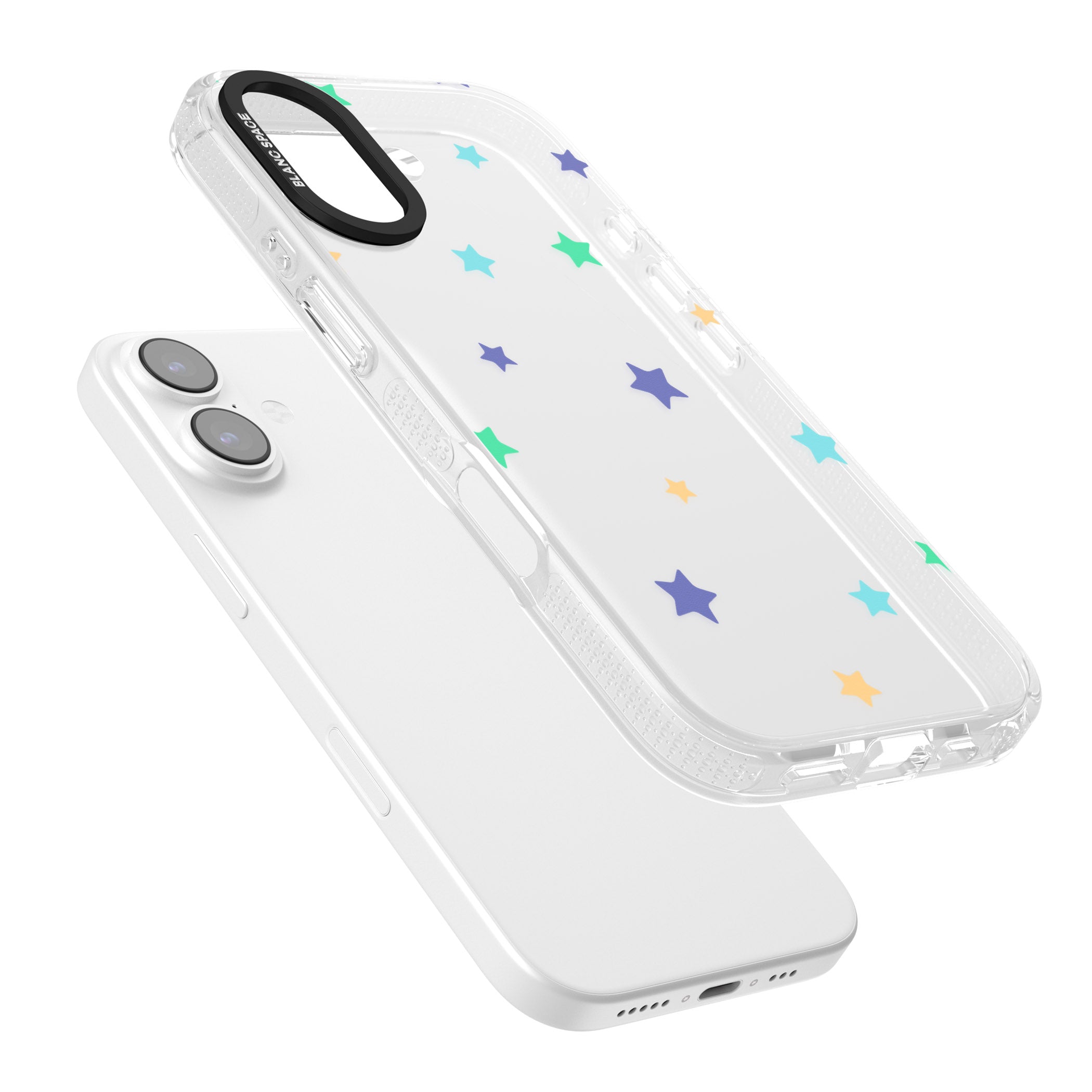 Pastel Star Pattern iPhone 17 Impact Air Clear Phone Case Colours