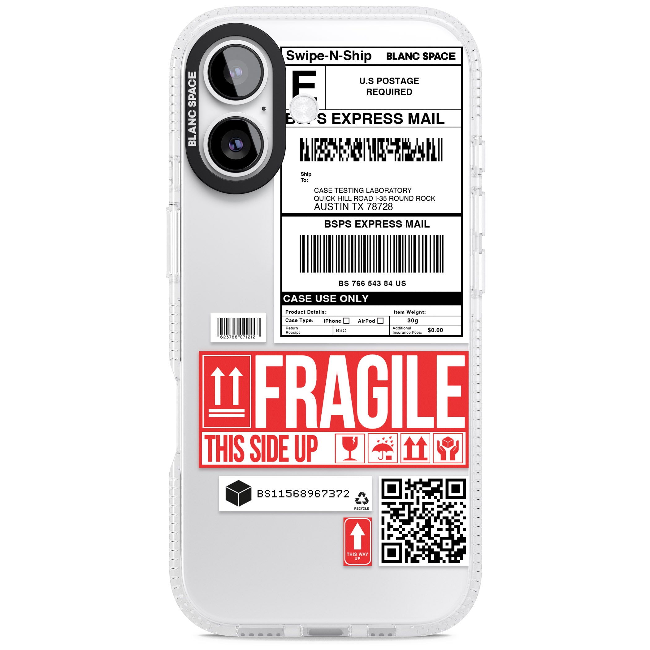 Shipping Label iPhone 17 Impact Air Clear Phone Case