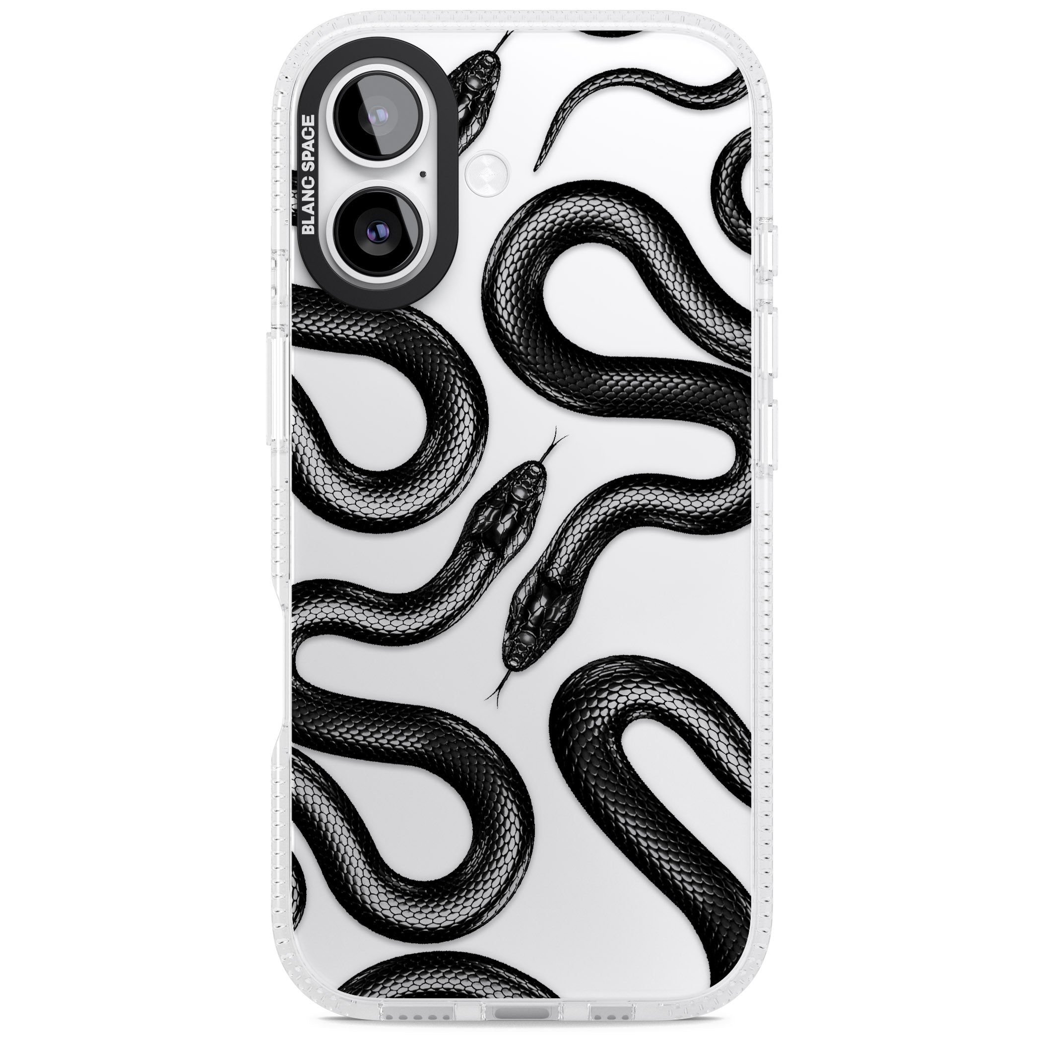 Black Kingsnake iPhone 17 Impact Air Clear Phone Case