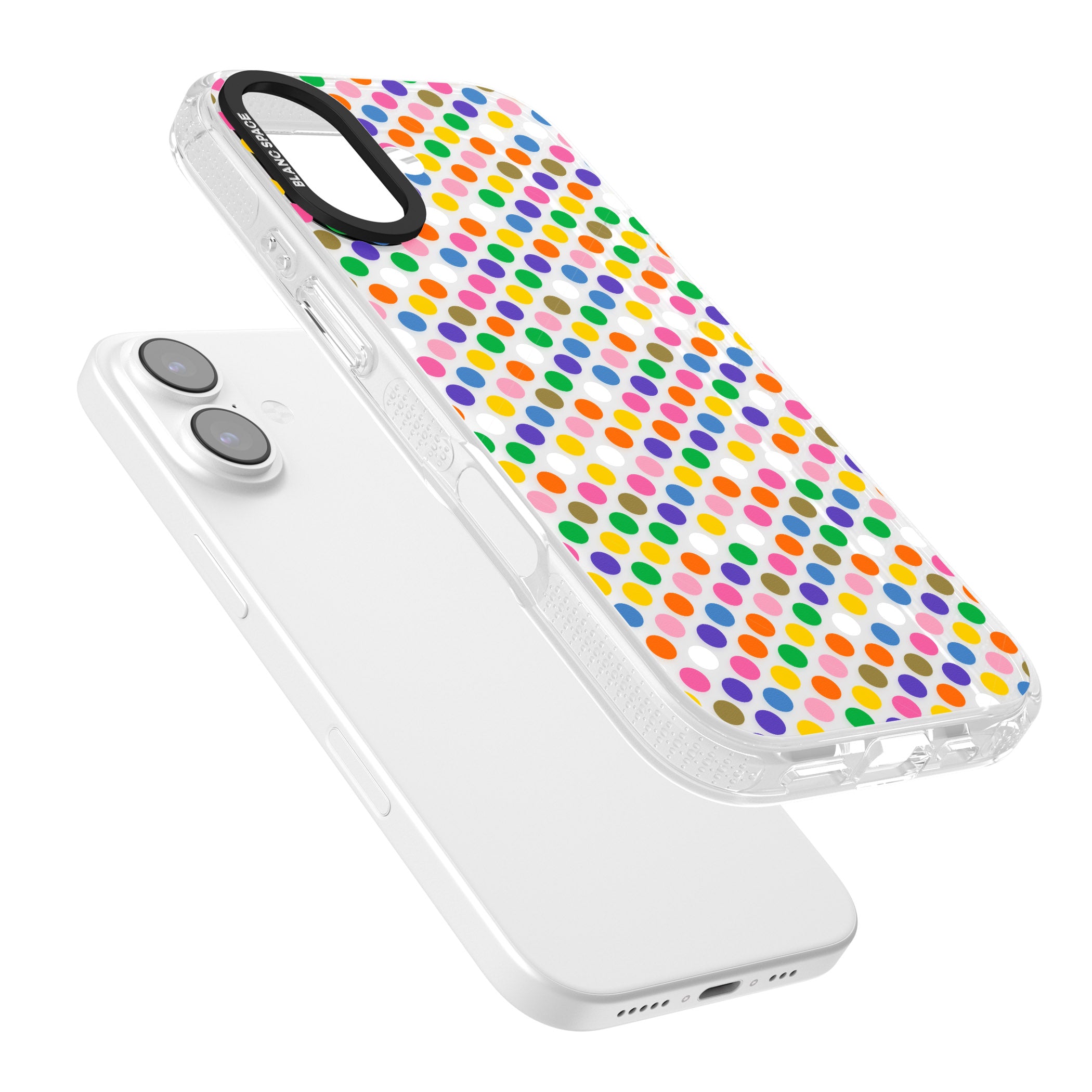 Multicolour Polka Dot Fiesta iPhone 17 Impact Air Clear Phone Case Colours