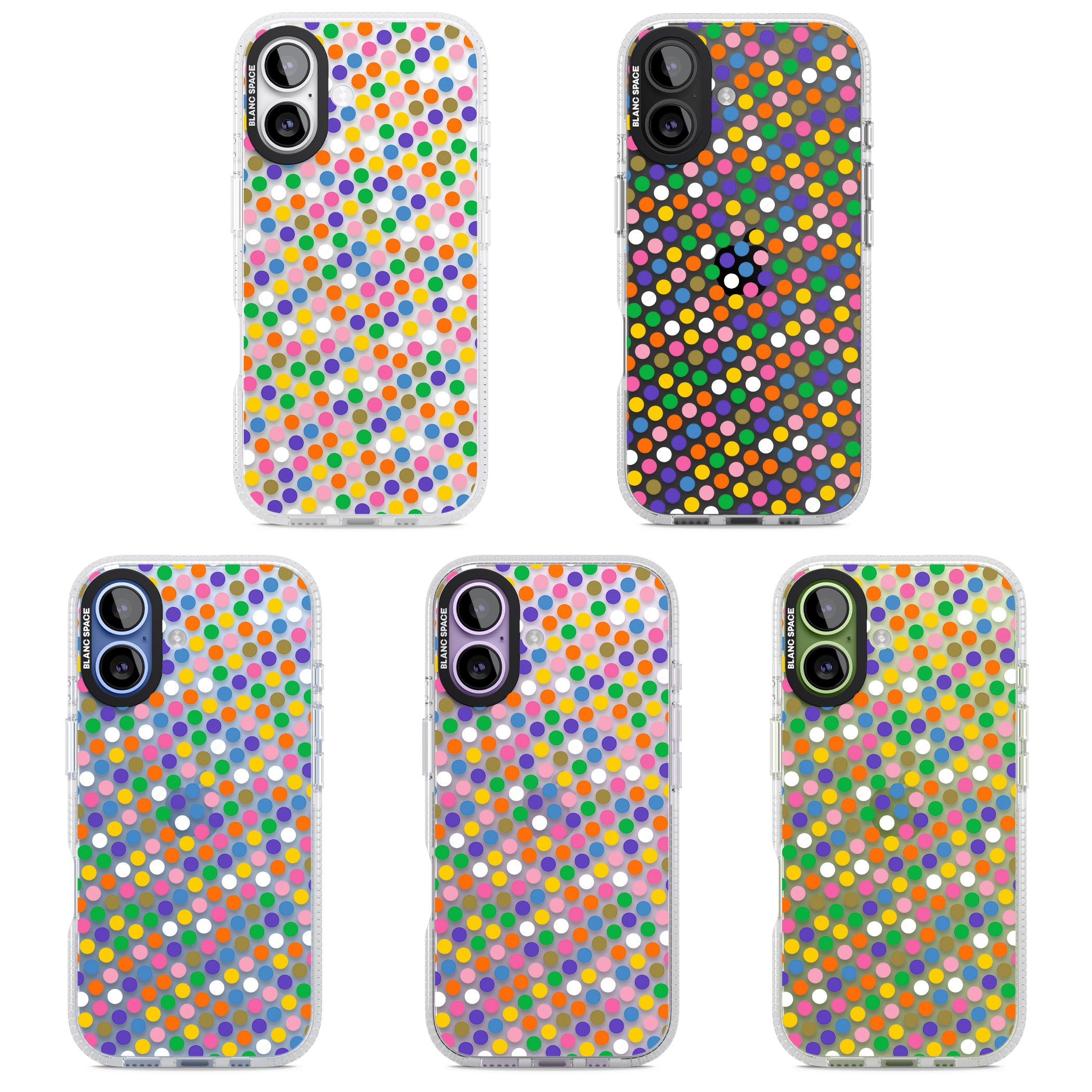 Multicolour Polka Dot Fiesta iPhone 17 Impact Air Clear Phone Case APT Impact Protection