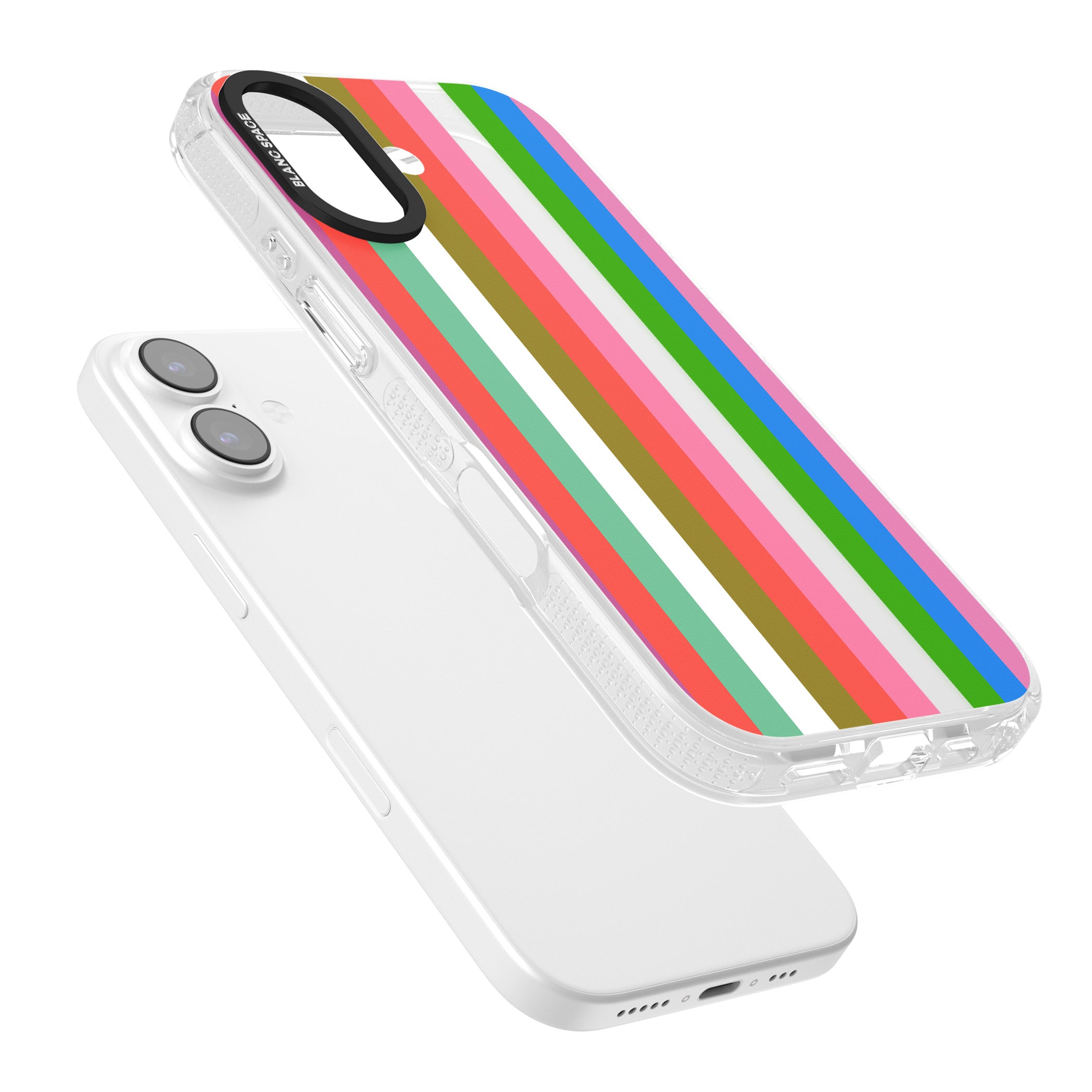 Vibrant Stripes iPhone 17 Impact Air Clear Phone Case Colours