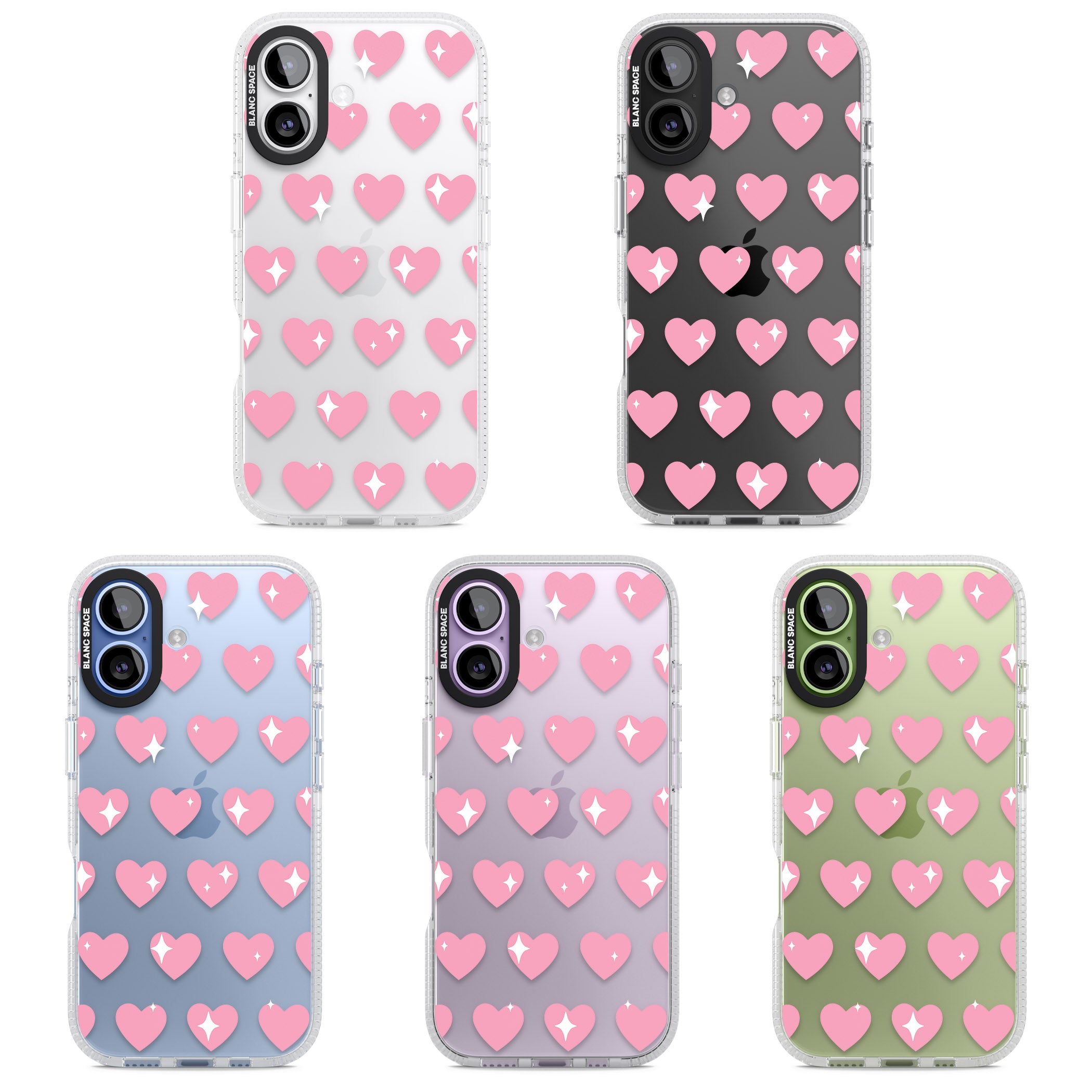 Sweet Hearts iPhone 17 Impact Air Clear Phone Case APT Impact Protection
