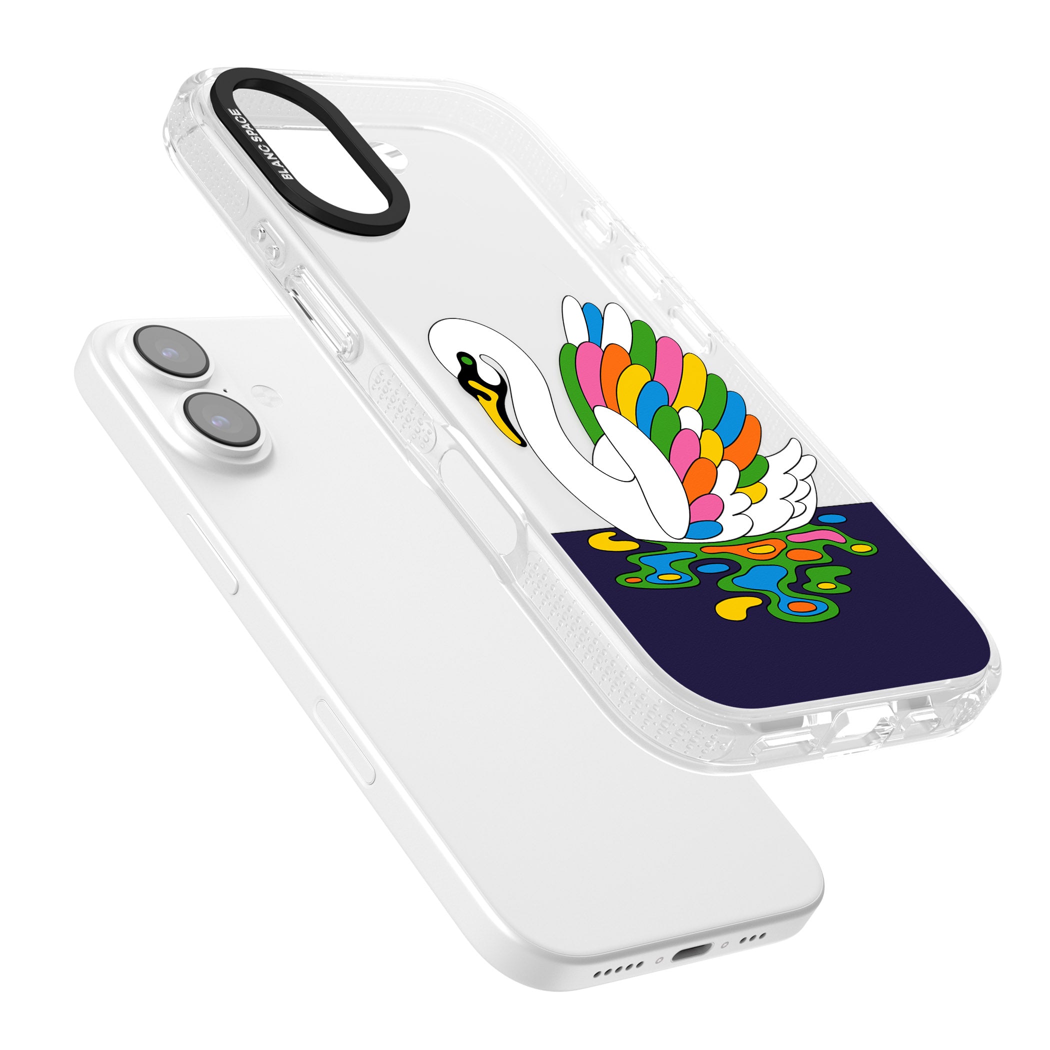 Serene Swan iPhone 17 Impact Air Clear Phone Case Colours