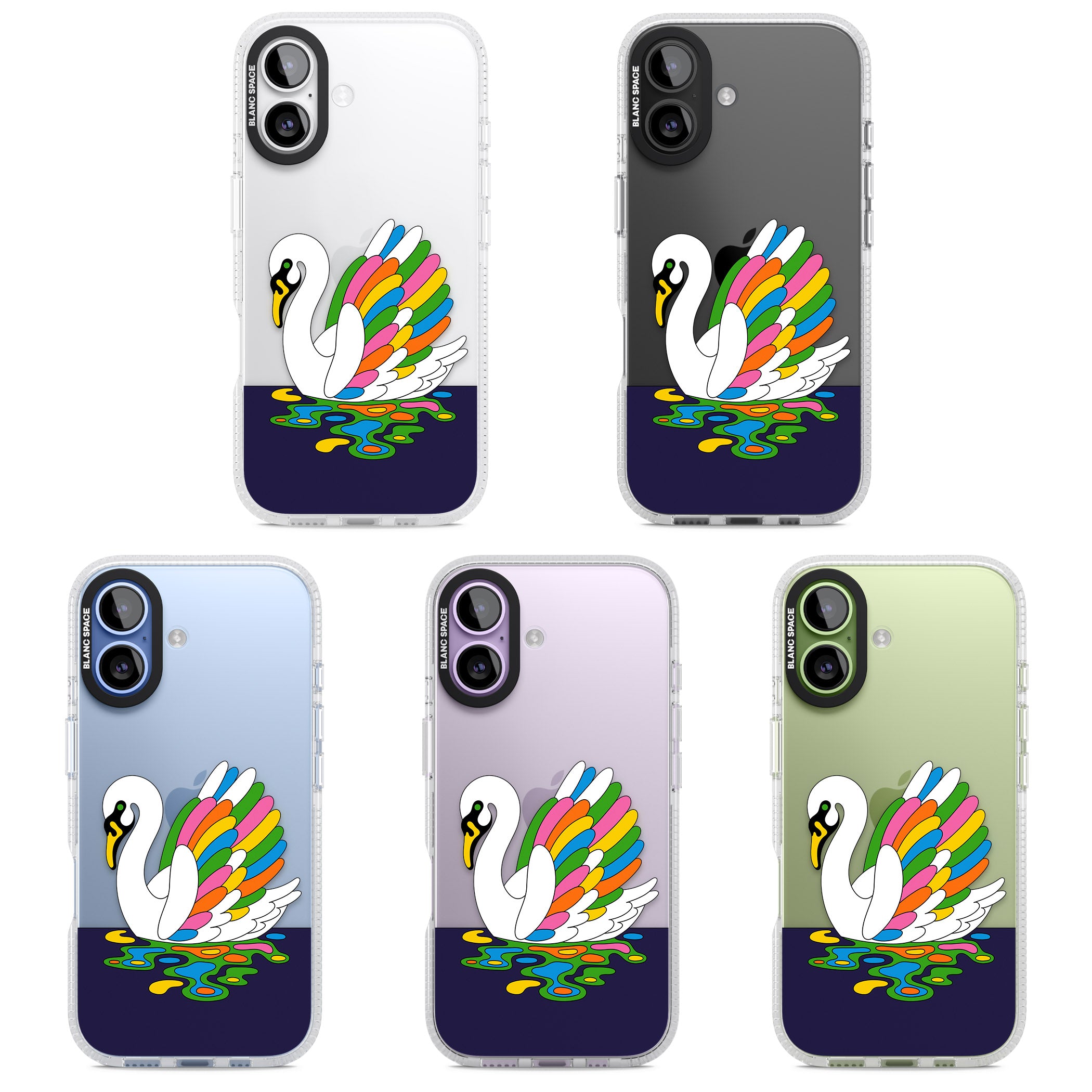 Serene Swan iPhone 17 Impact Air Clear Phone Case APT Impact Protection