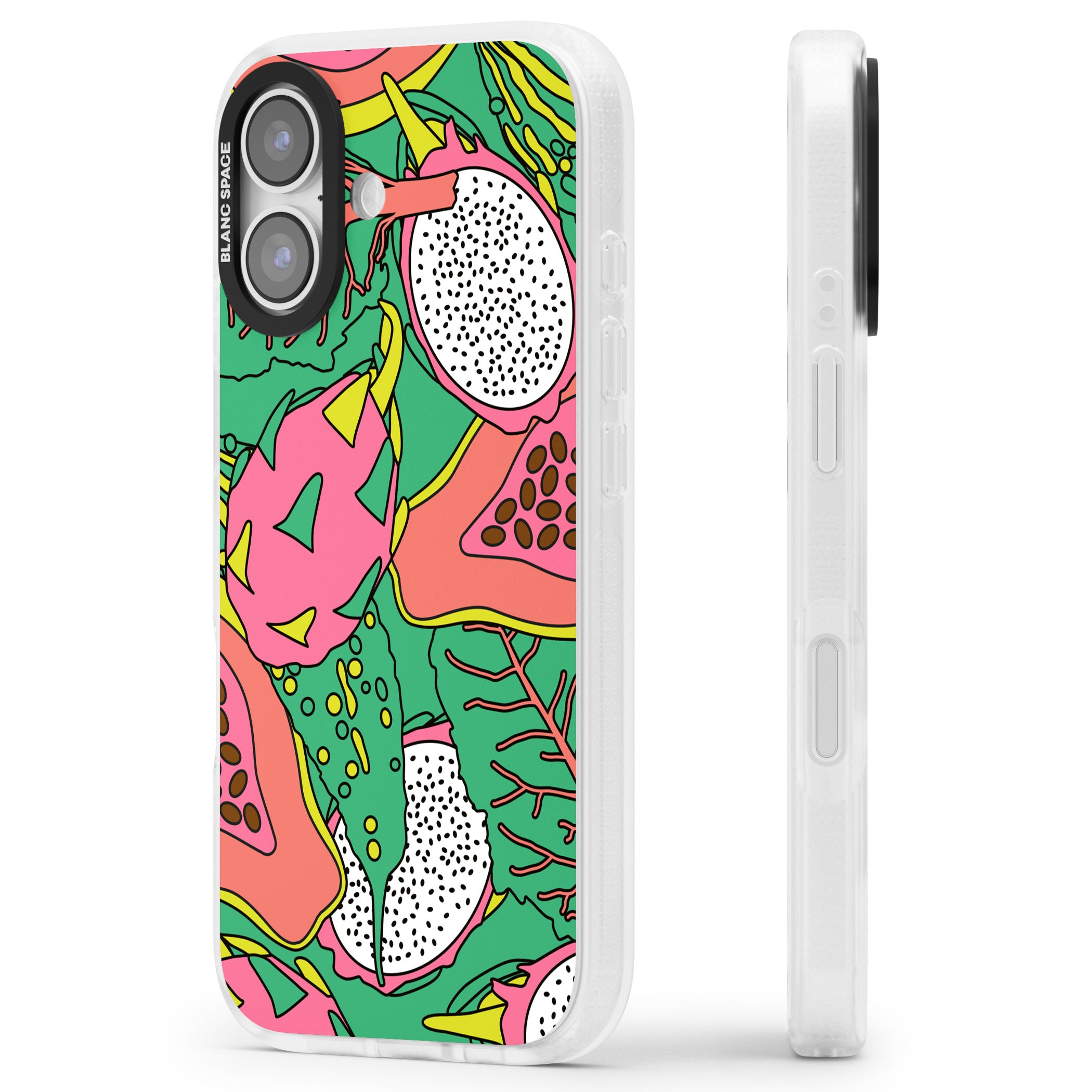 Psychedelic Salad iPhone 17 Impact Air Clear Phone Case Side Profile