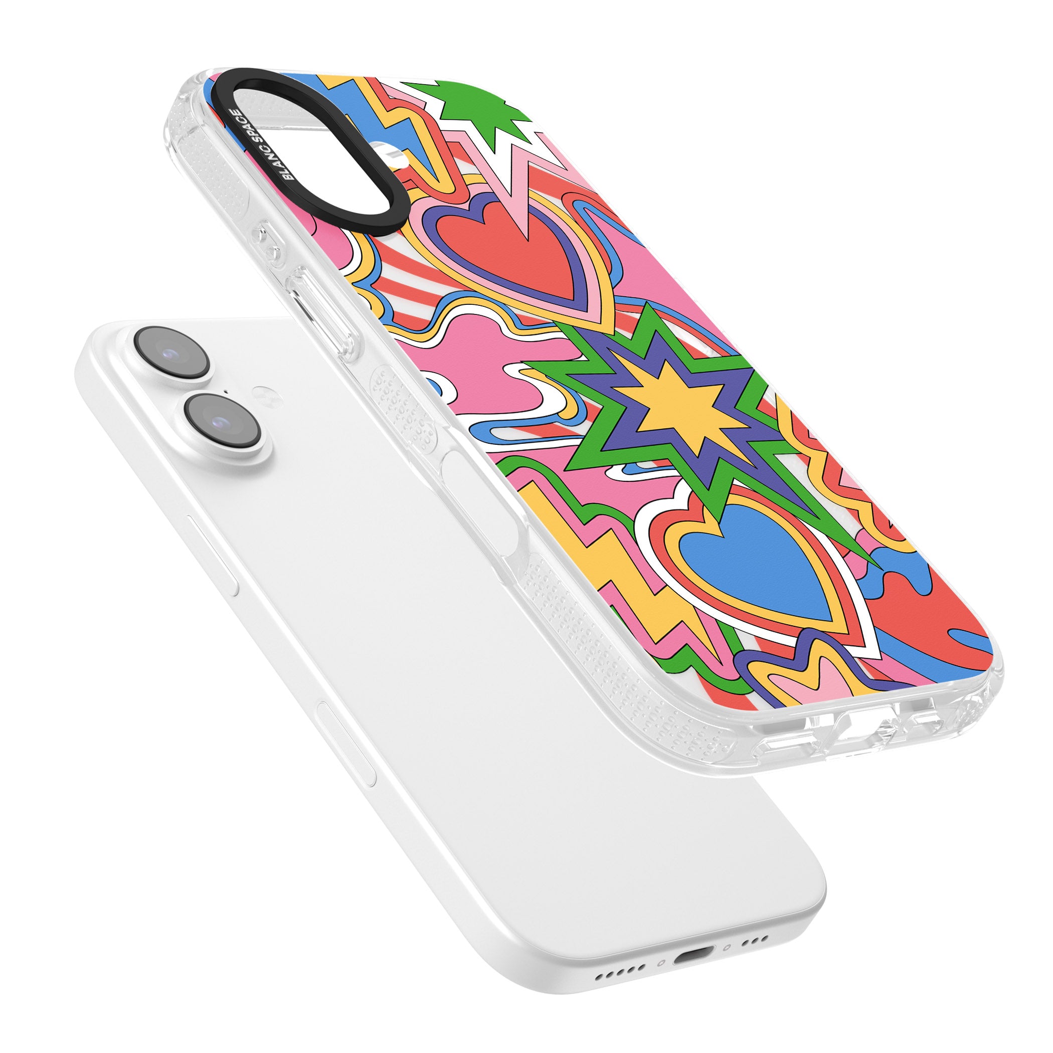Psychedelic Pop Art Explosion iPhone 17 Impact Air Clear Phone Case Colours