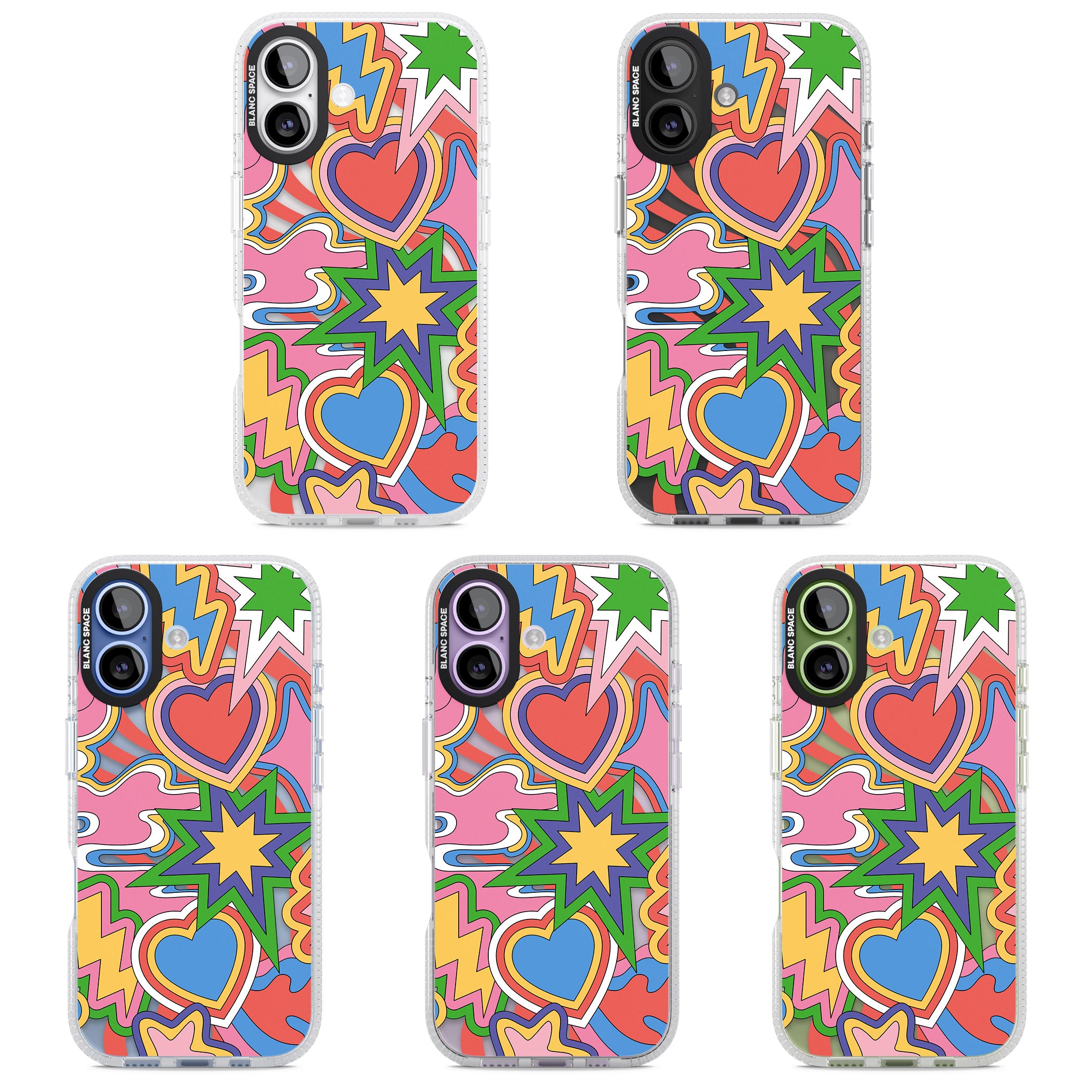 Psychedelic Pop Art Explosion iPhone 17 Impact Air Clear Phone Case APT Impact Protection