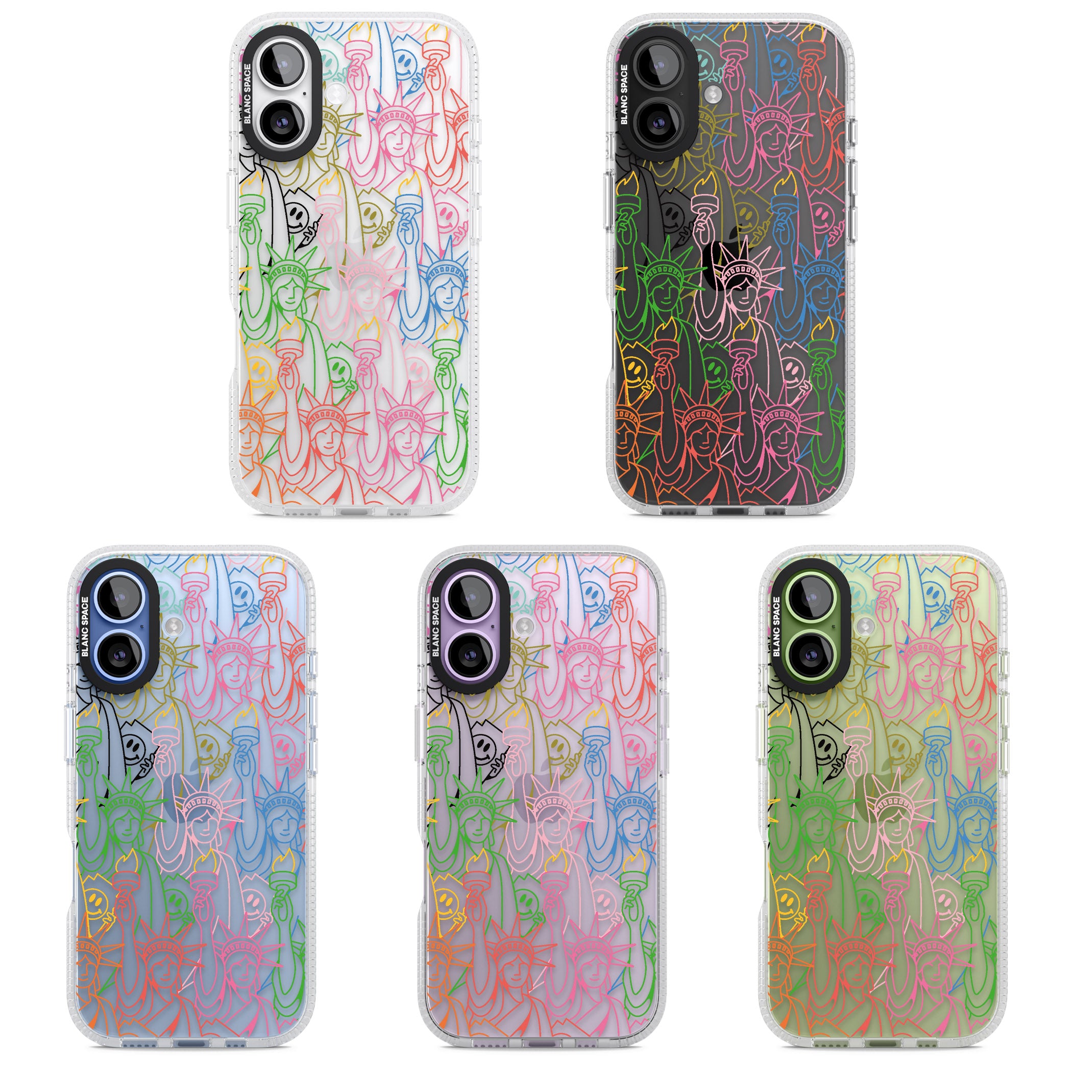 Multicolour Liberty Line Pattern iPhone 17 Impact Air Clear Phone Case APT Impact Protection
