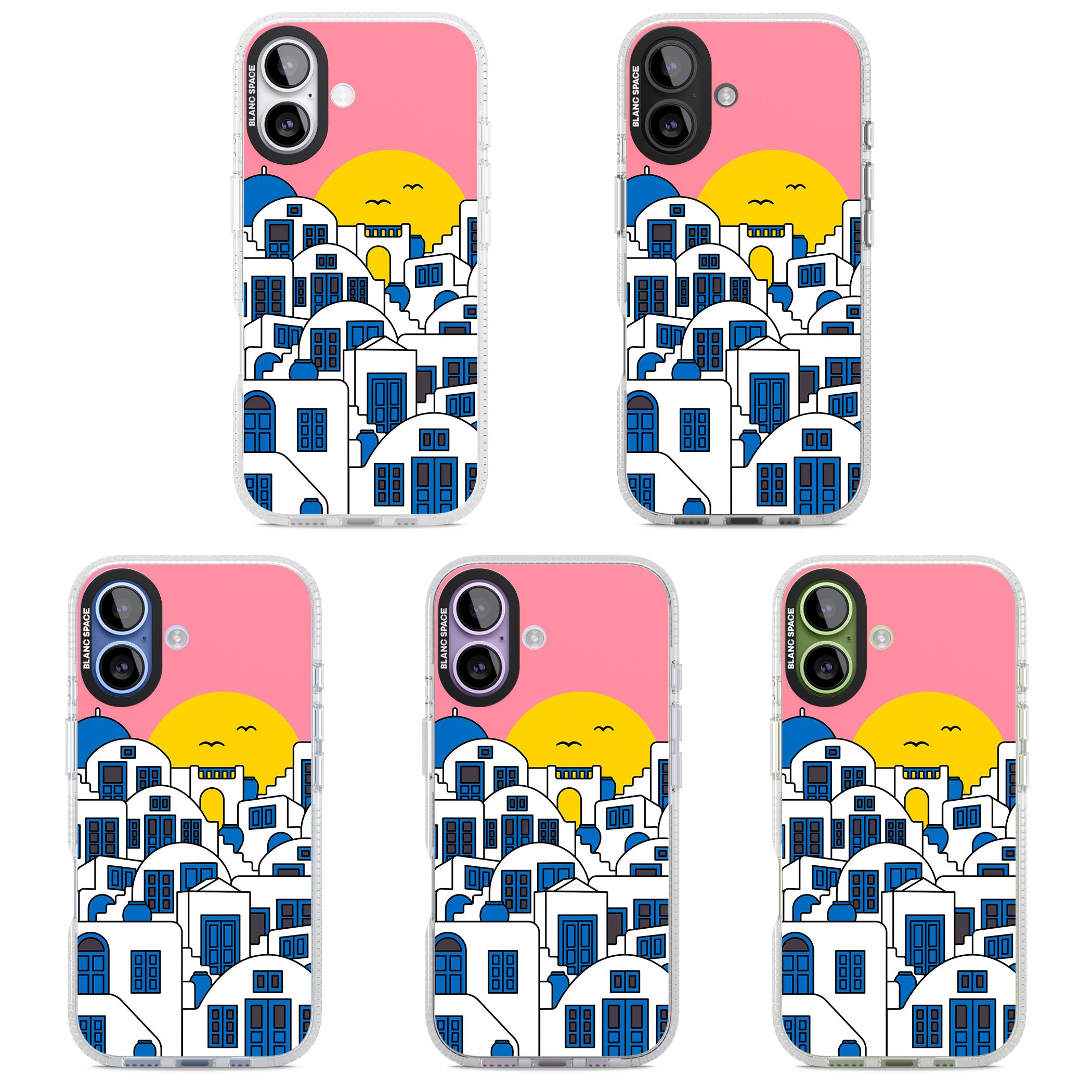 Santorini Sunset iPhone 17 Impact Air Clear Phone Case APT Impact Protection