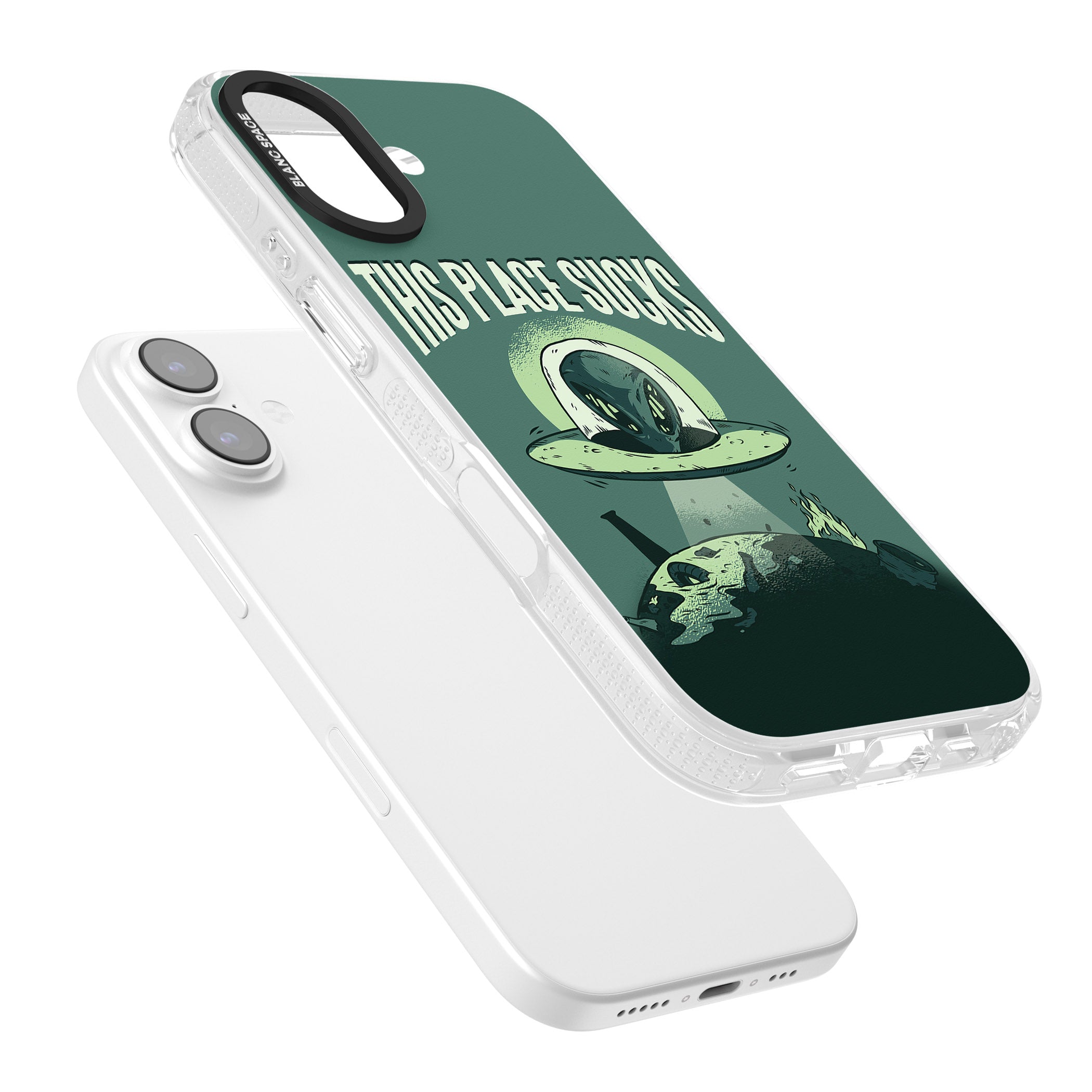 Earth Sucks iPhone 17 Impact Air Clear Phone Case Colours