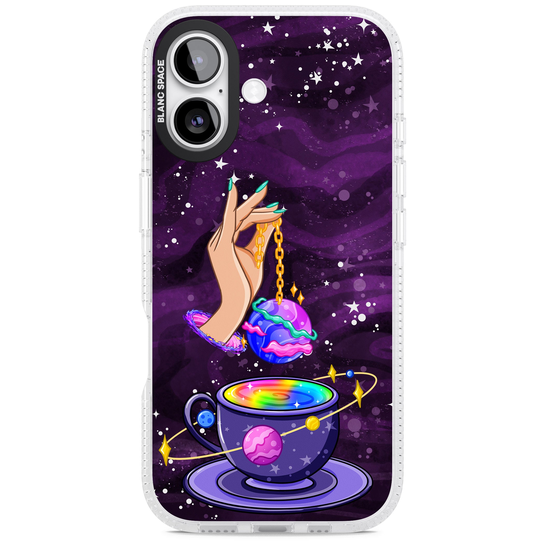 Space Tea iPhone 17 Impact Air Clear Phone Case