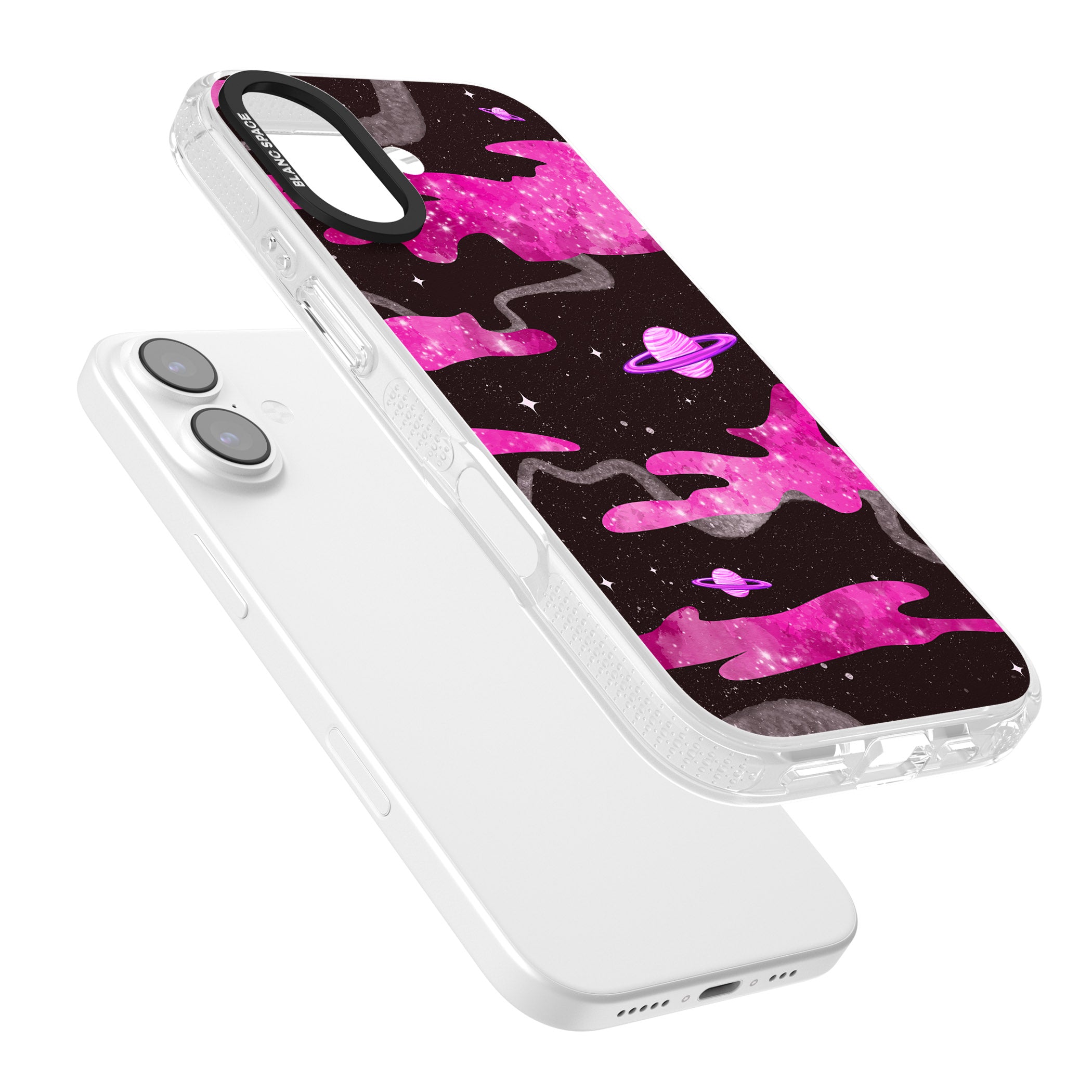 Pink Galaxy iPhone 17 Impact Air Clear Phone Case Colours