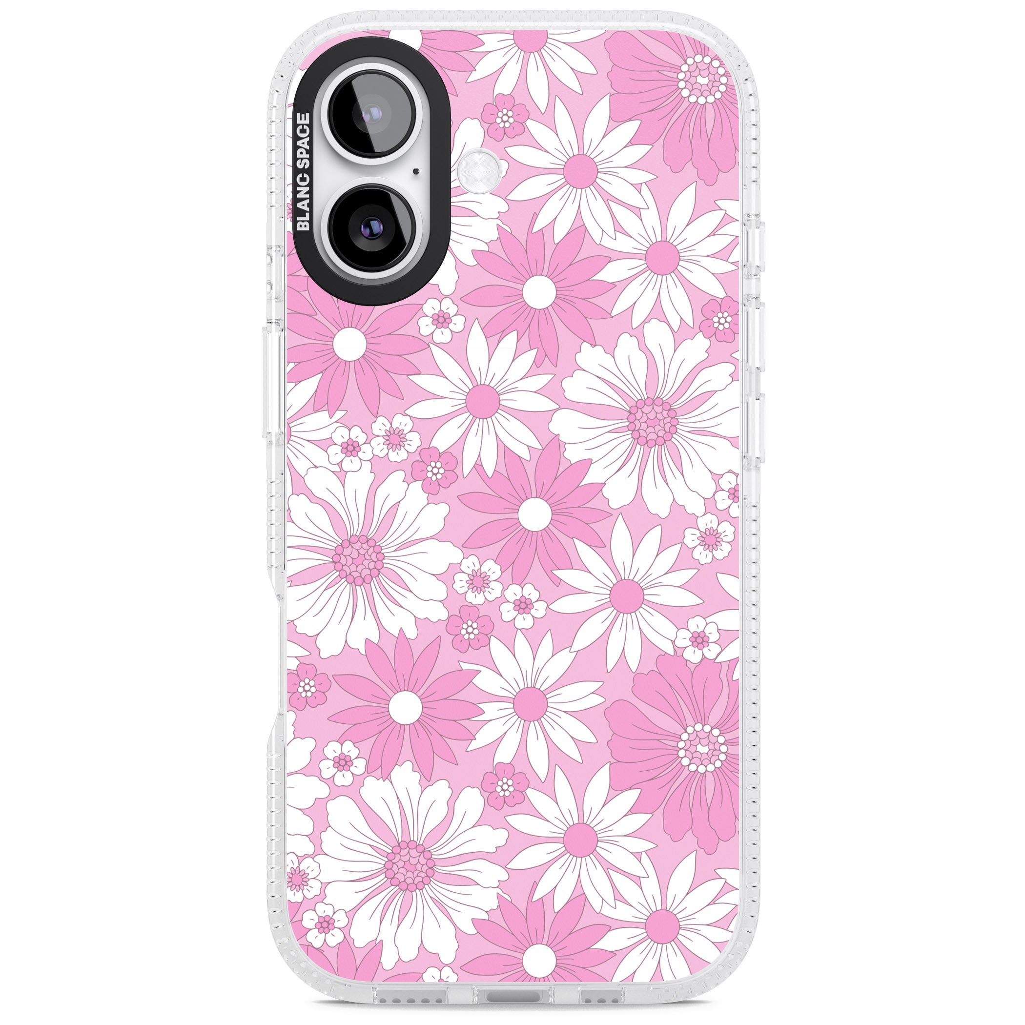 Pink White Flowers iPhone 17 Impact Air Clear Phone Case