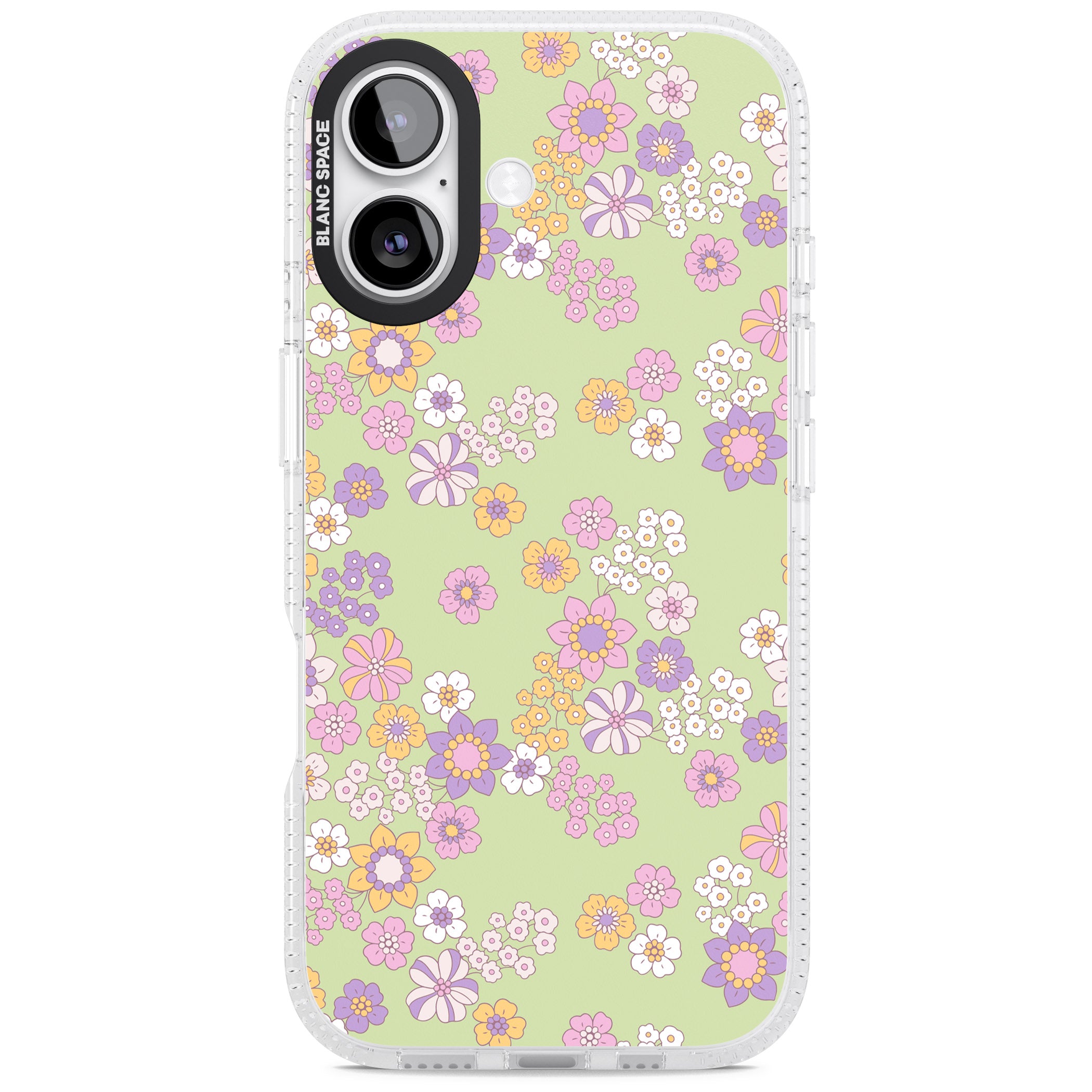 Grass Green Flowers iPhone 17 Impact Air Clear Phone Case