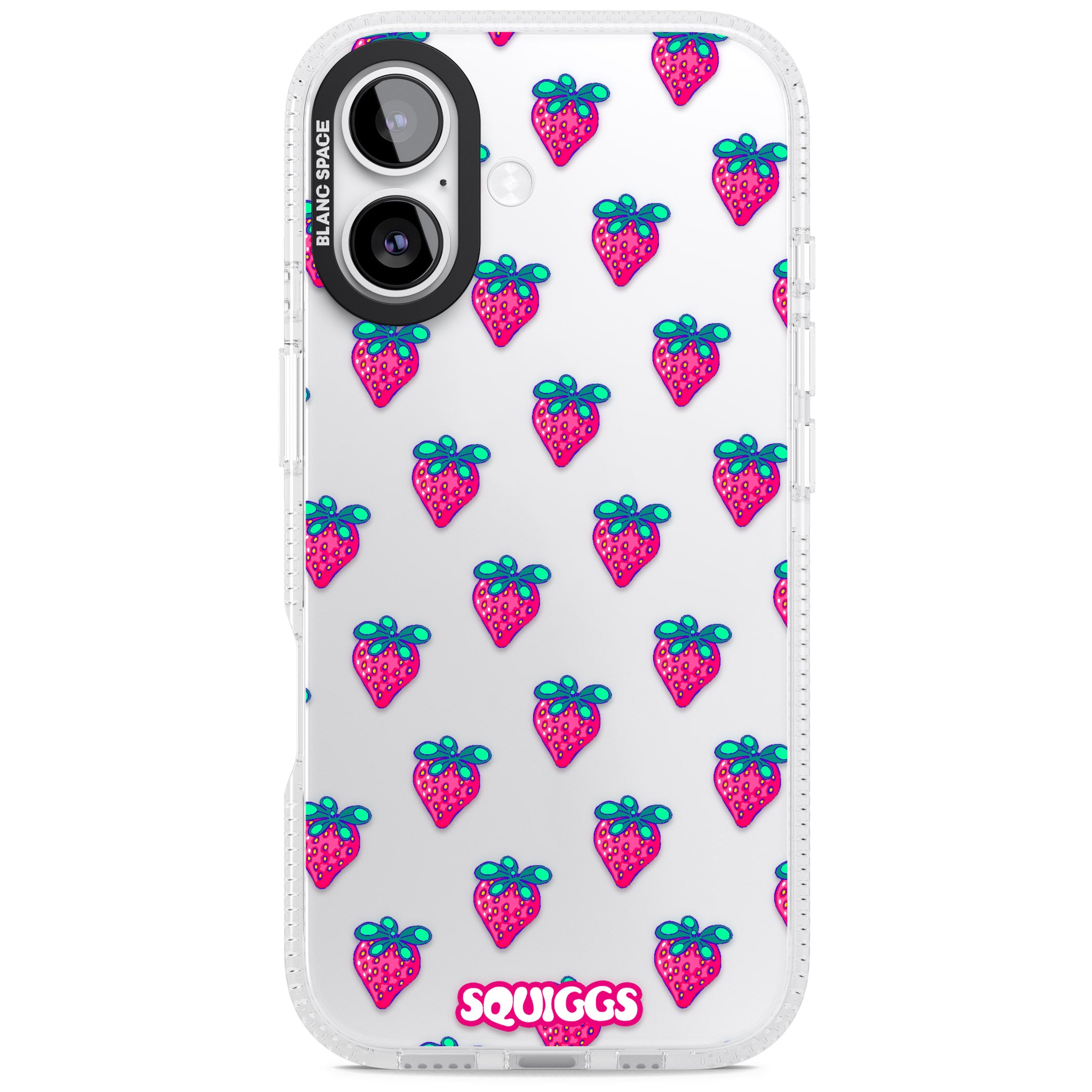 Strawberry Patch iPhone 17 Impact Air Clear Phone Case