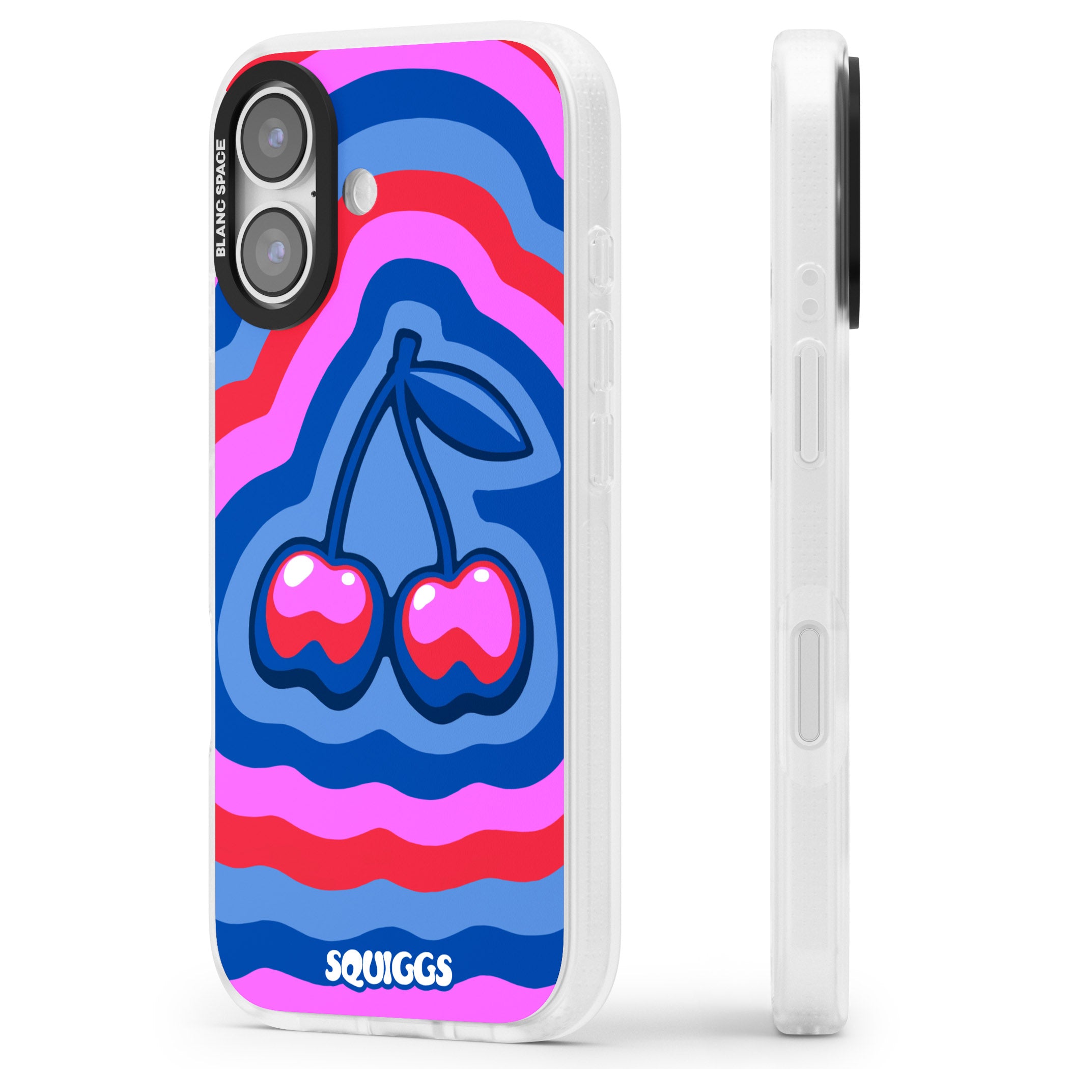 Cherry Rainbow iPhone 17 Impact Air Clear Phone Case Side Profile