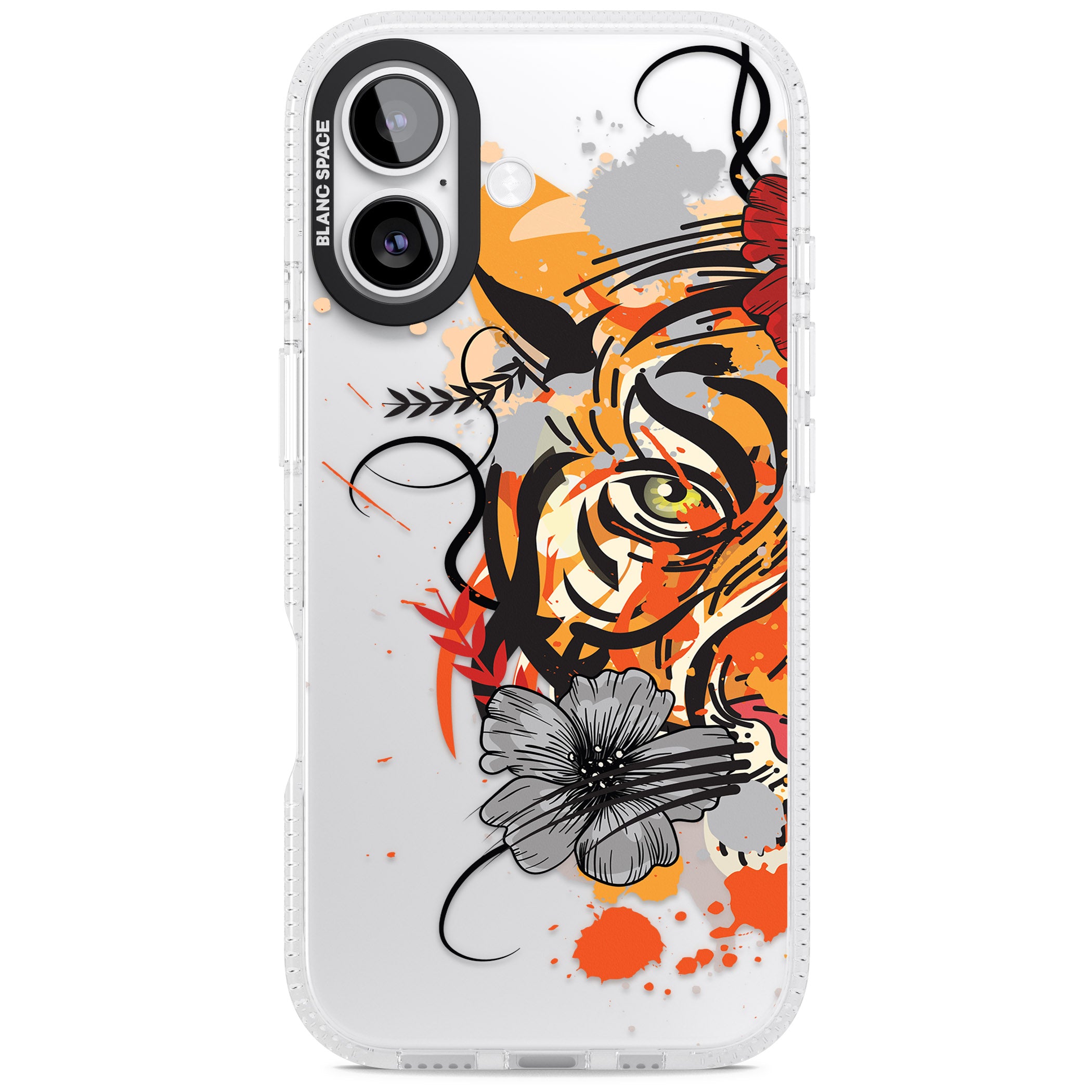 Sugar Skull Tiger iPhone 17 Impact Air Clear Phone Case