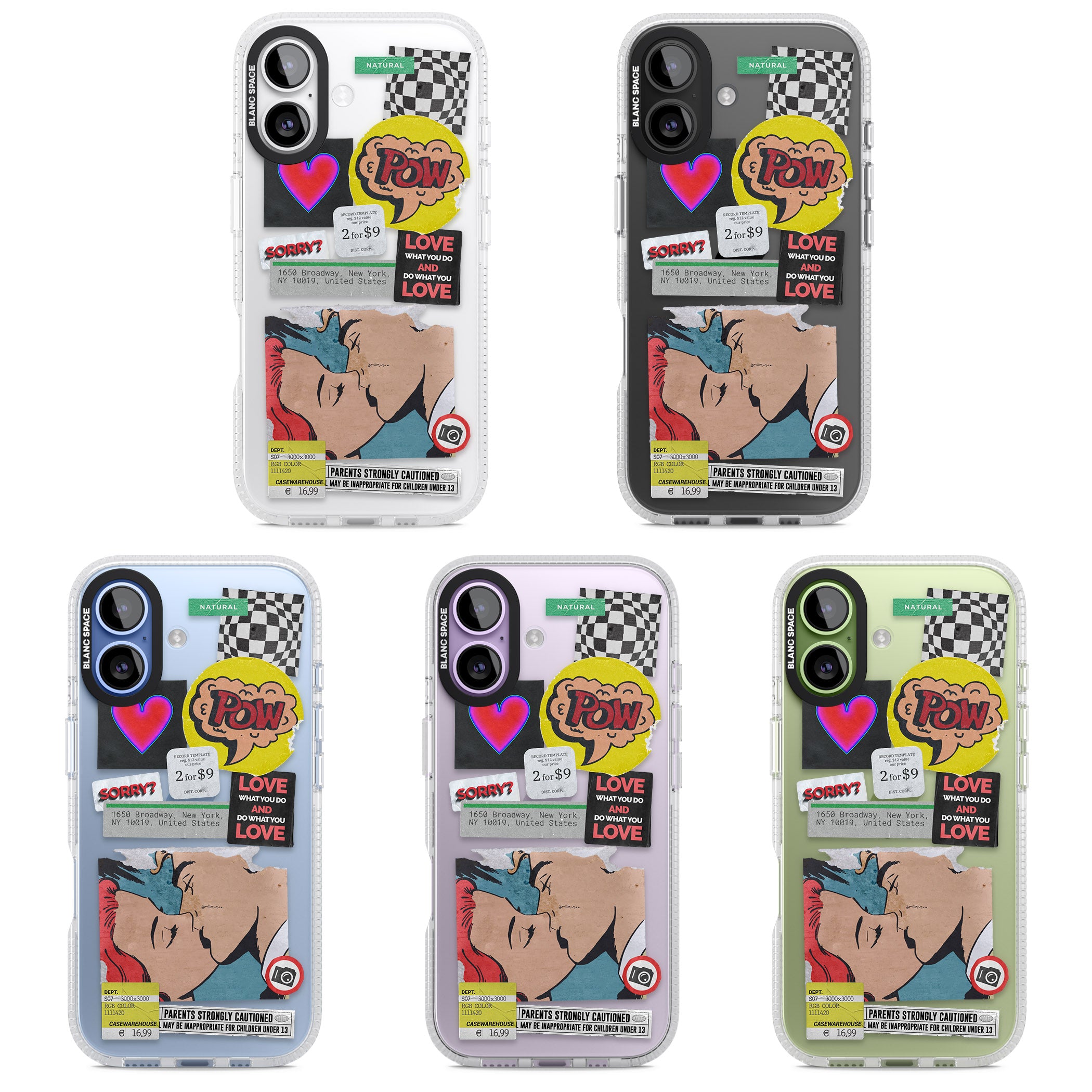 Retro Sticker Mix iPhone 17 Impact Air Clear Phone Case APT Impact Protection