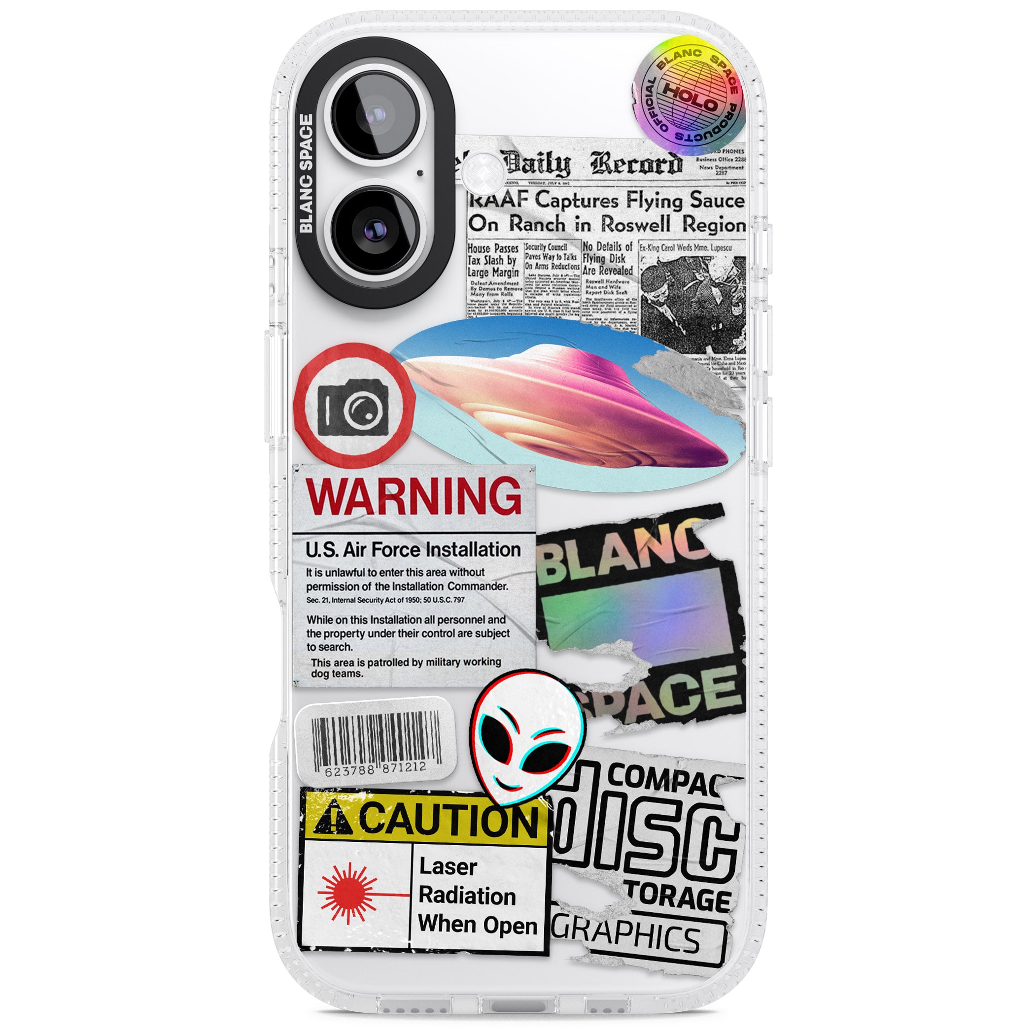 Cosmic Encounters iPhone 17 Impact Air Clear Phone Case