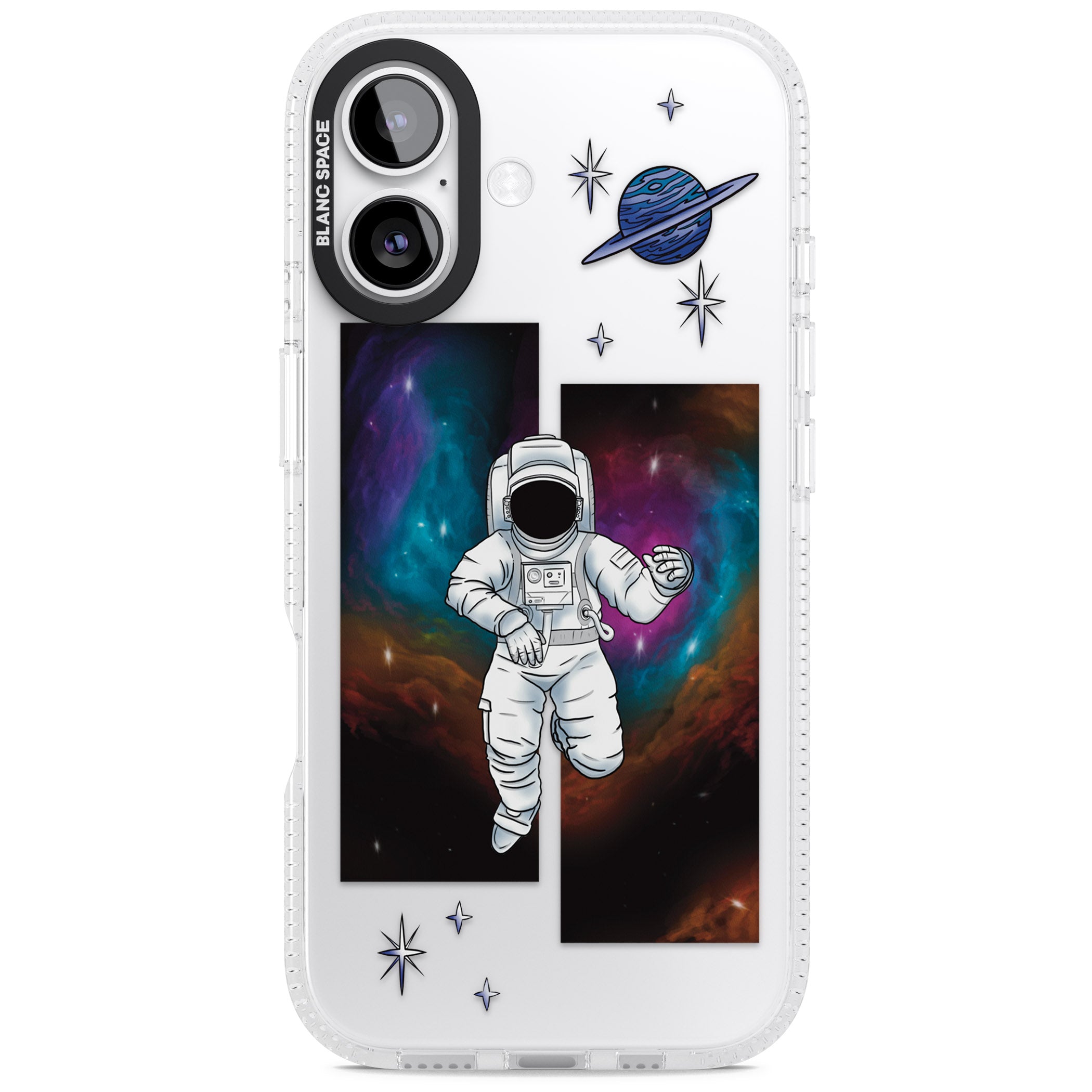 Escape The Nebula iPhone 17 Impact Air Clear Phone Case