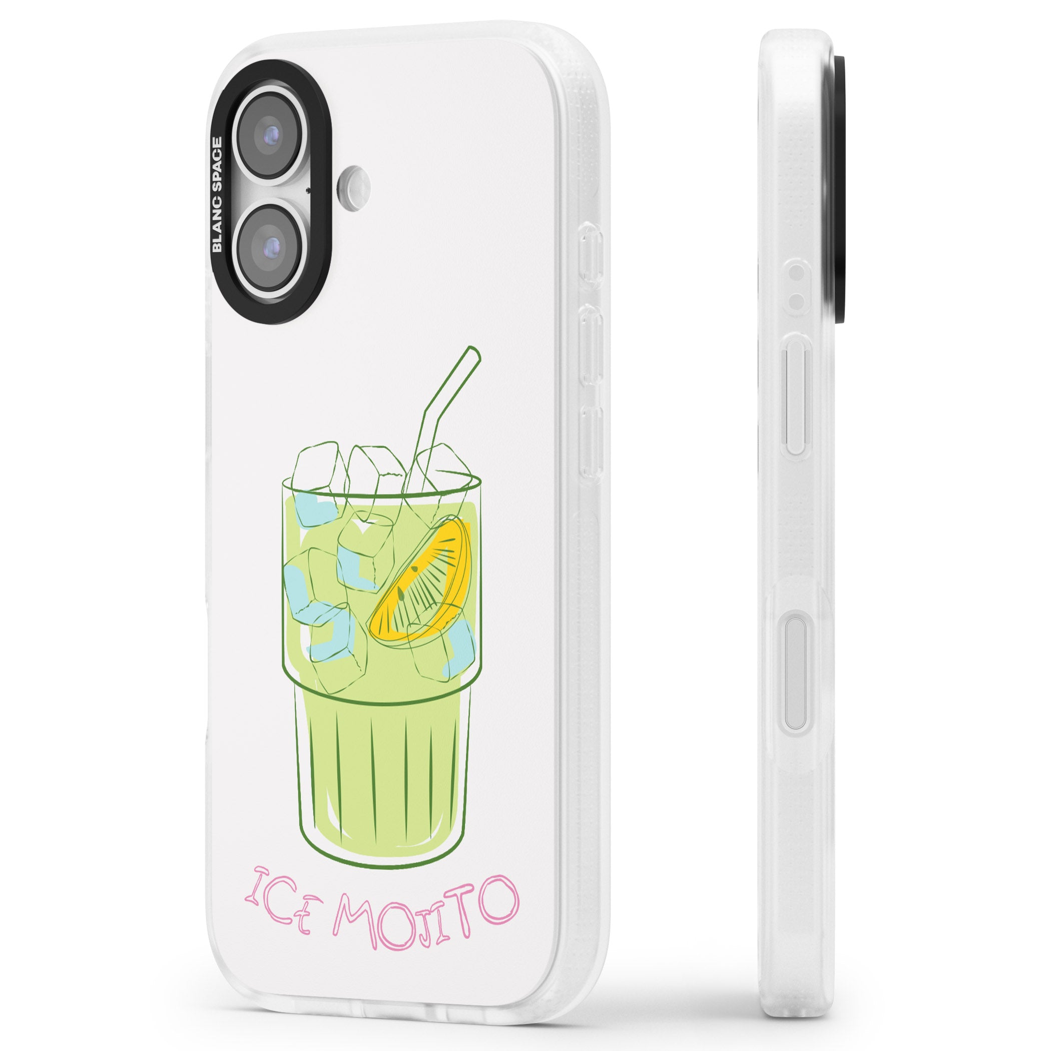 Ice Mojito iPhone 17 Impact Air Clear Phone Case Side Profile