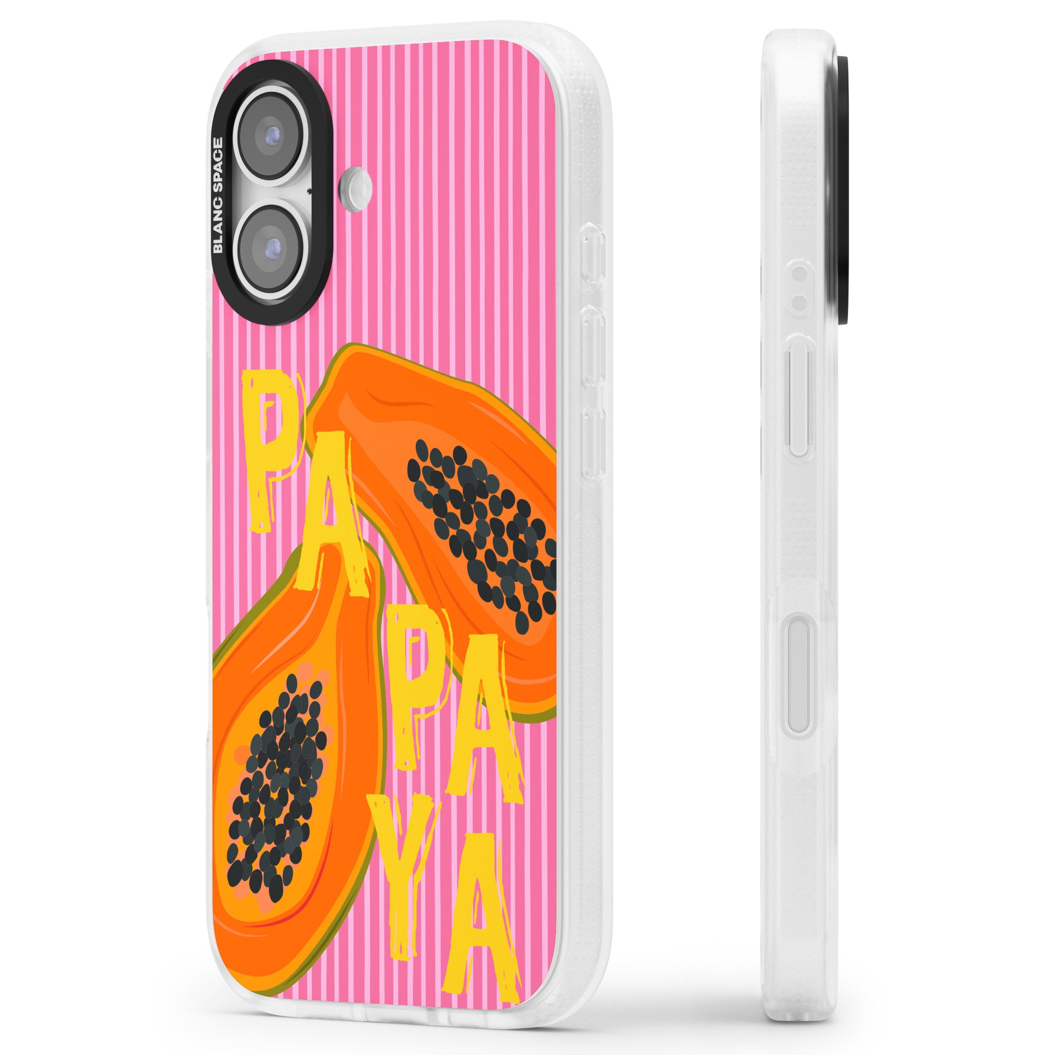Papaya iPhone 17 Impact Air Clear Phone Case Side Profile