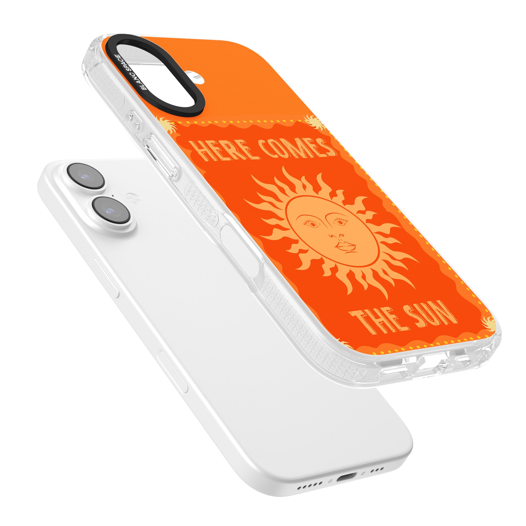 Retro Here Comes The Sun iPhone 17 Impact Air Clear Phone Case Colours