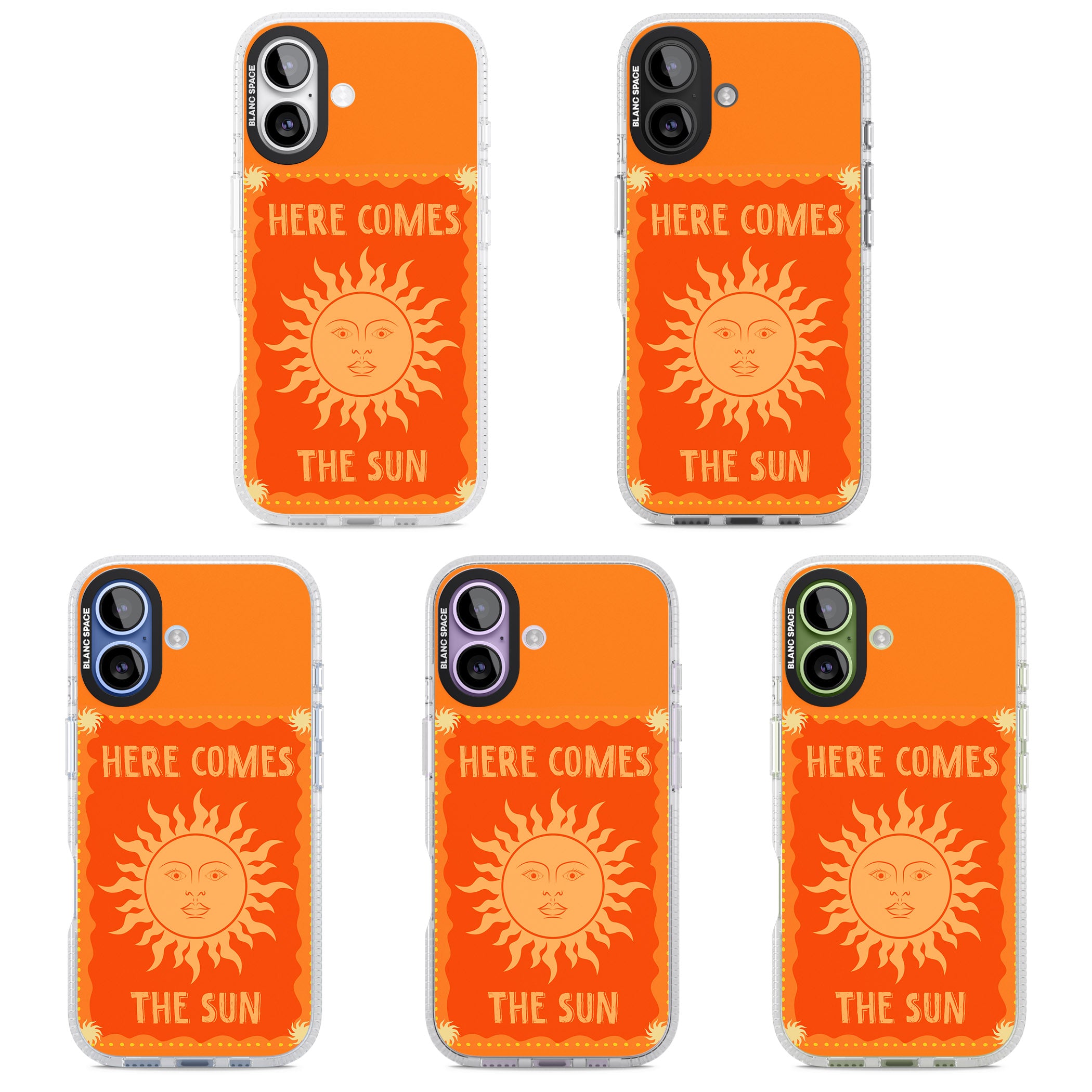 Retro Here Comes The Sun iPhone 17 Impact Air Clear Phone Case APT Impact Protection