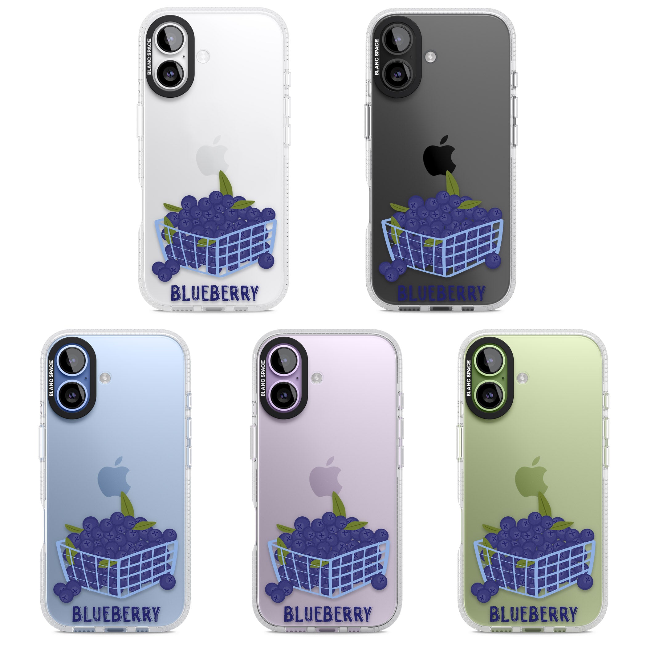 Blueberry Basket iPhone 17 Impact Air Clear Phone Case APT Impact Protection