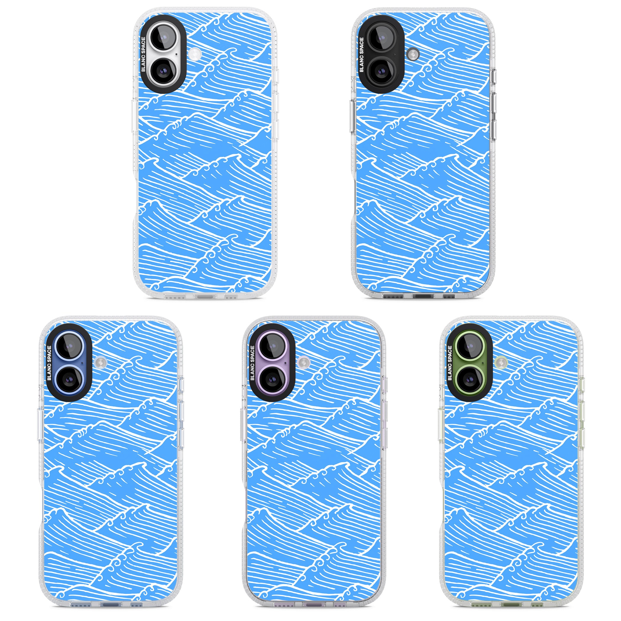 Waves Pattern iPhone 17 Impact Air Clear Phone Case APT Impact Protection
