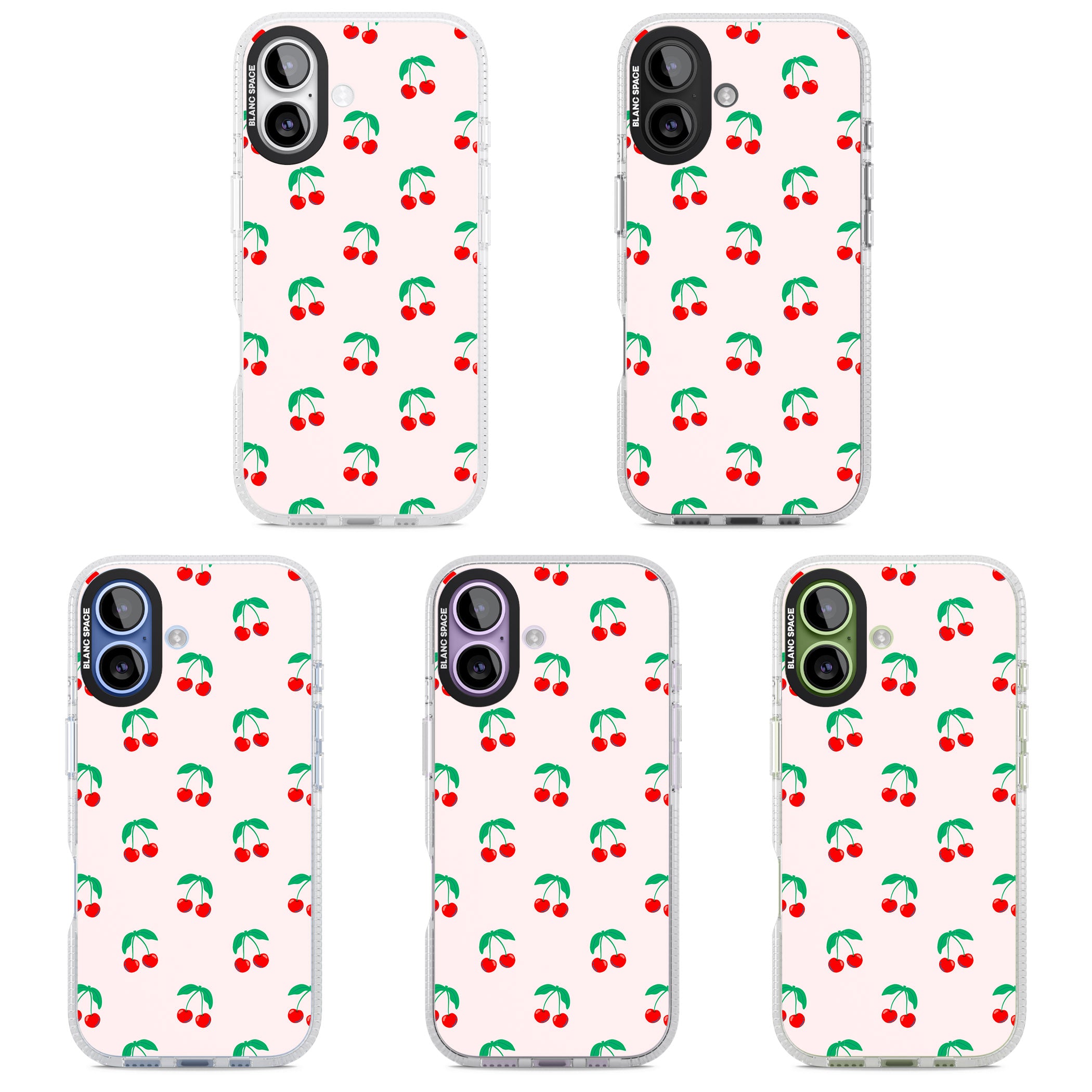 Cute Cherry Pattern iPhone 17 Impact Air Clear Phone Case APT Impact Protection