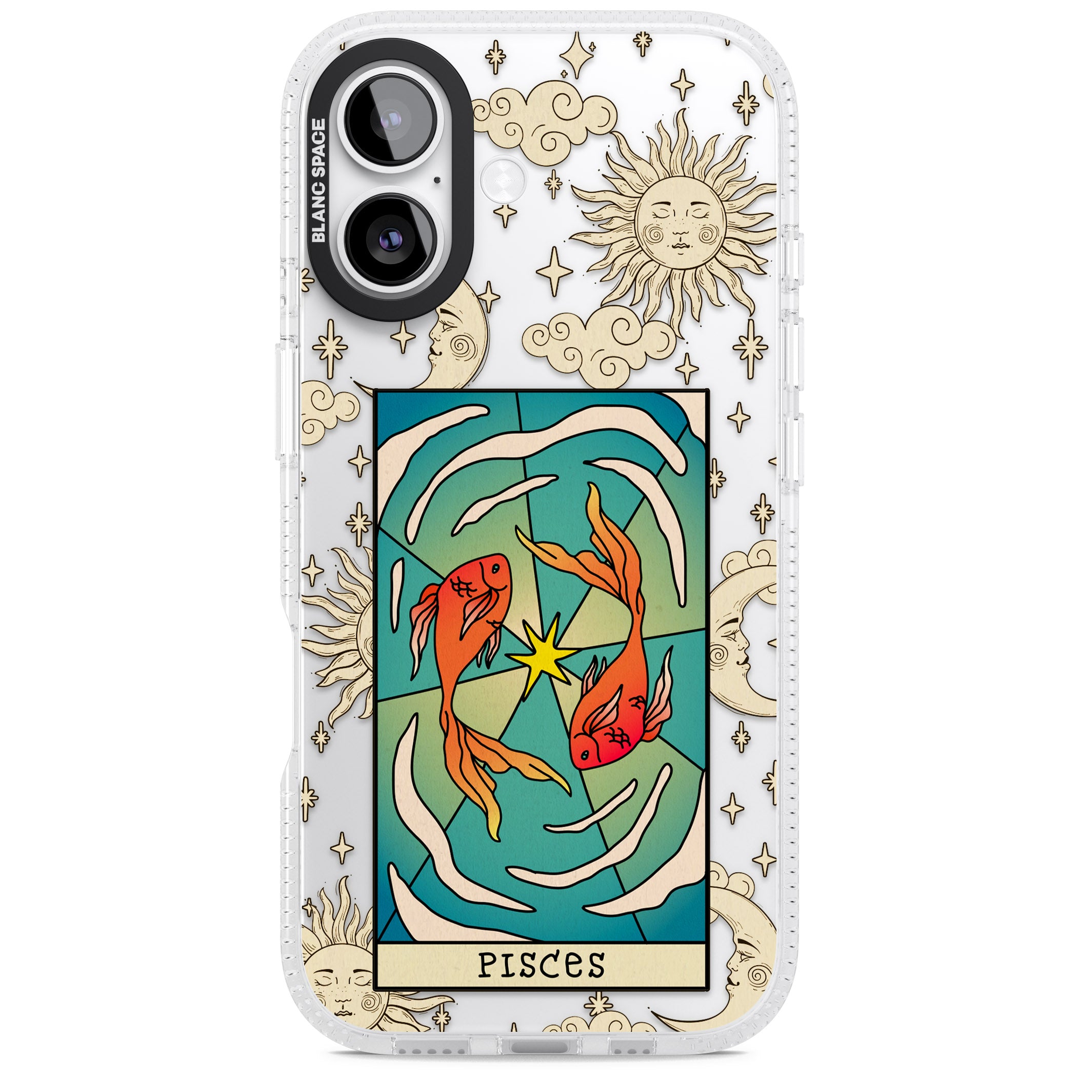 Celestial Zodiac Pisces iPhone 17 Impact Air Clear Phone Case