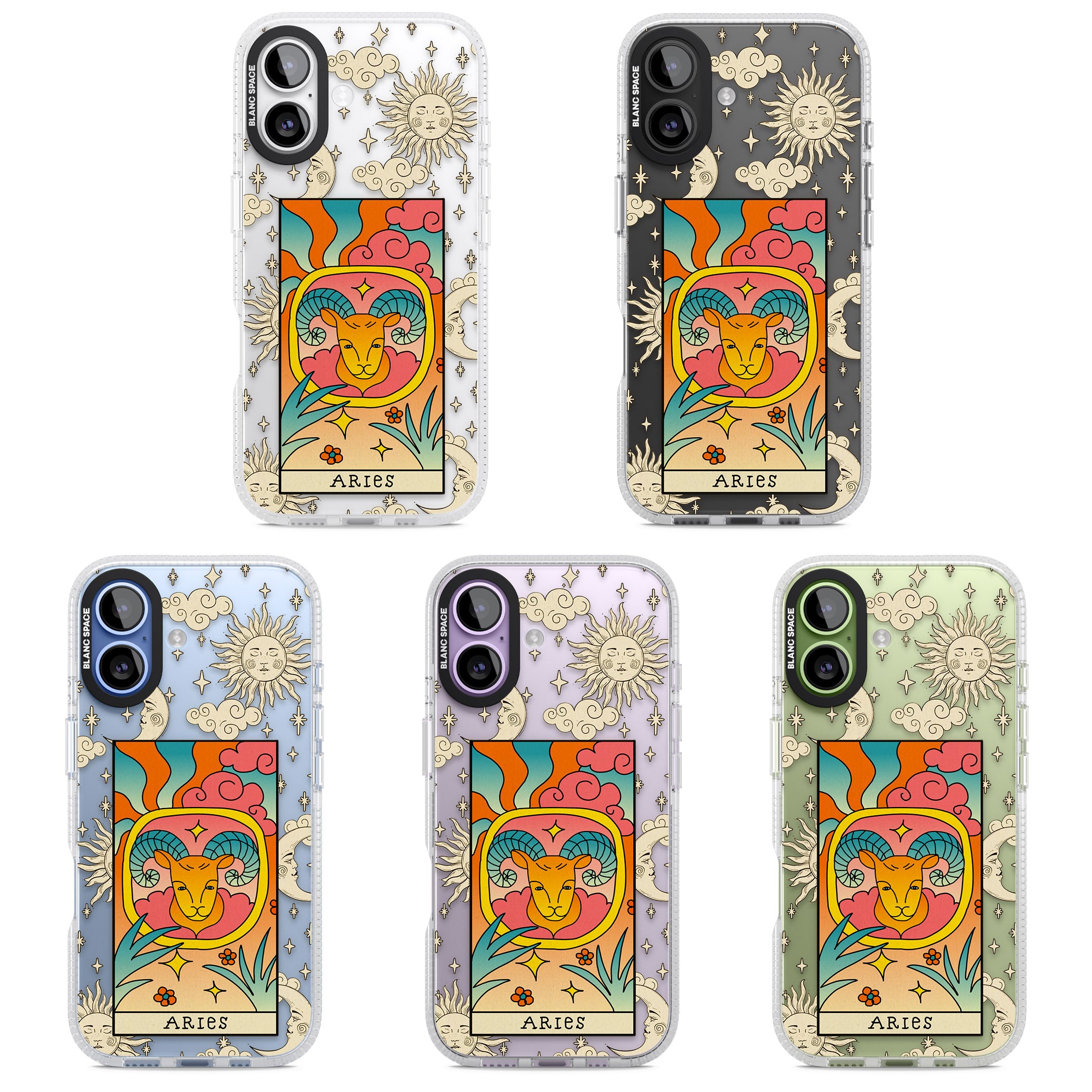 Celestial Zodiac Aries iPhone 17 Impact Air Clear Phone Case APT Impact Protection