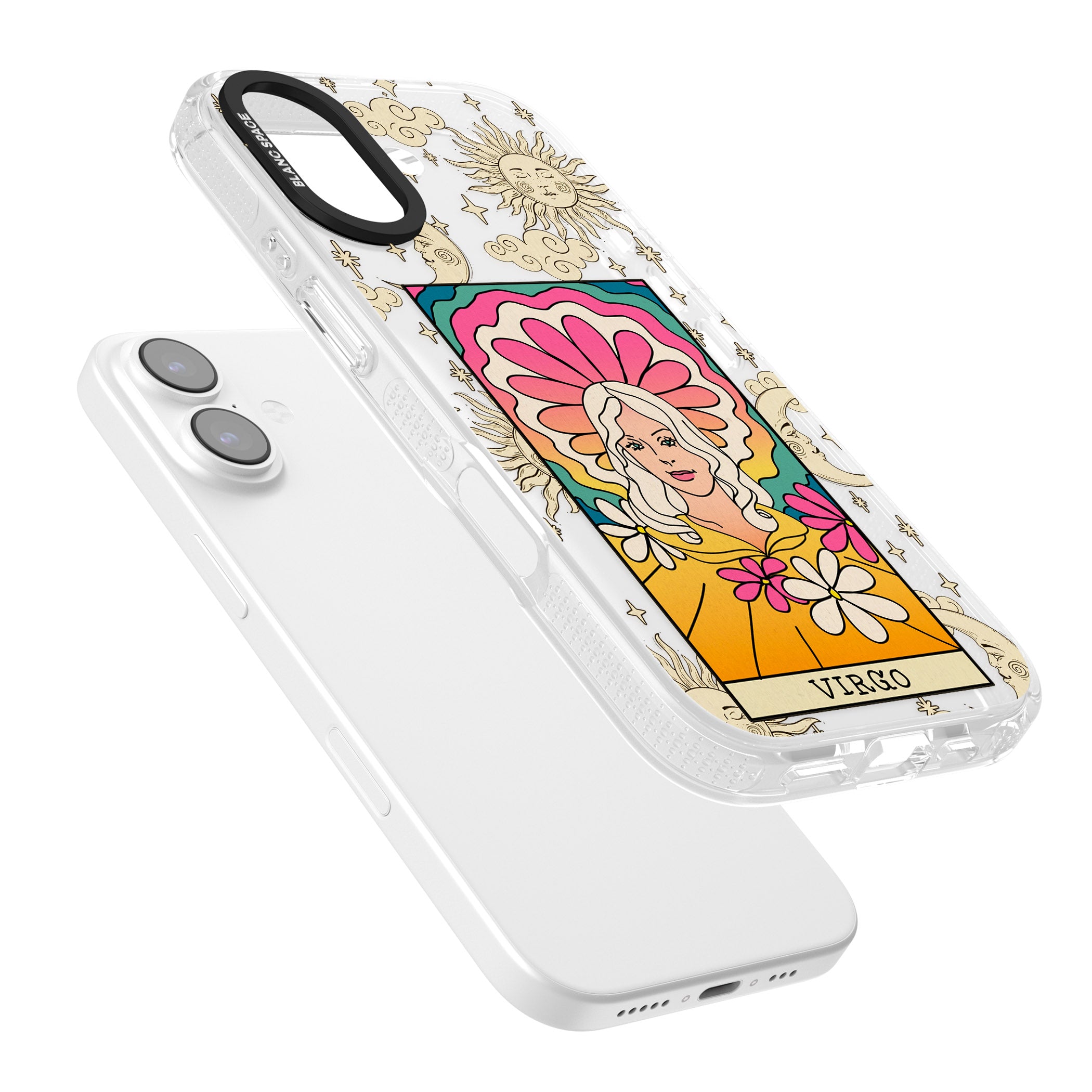 Celestial Zodiac Virgo iPhone 17 Impact Air Clear Phone Case Colours