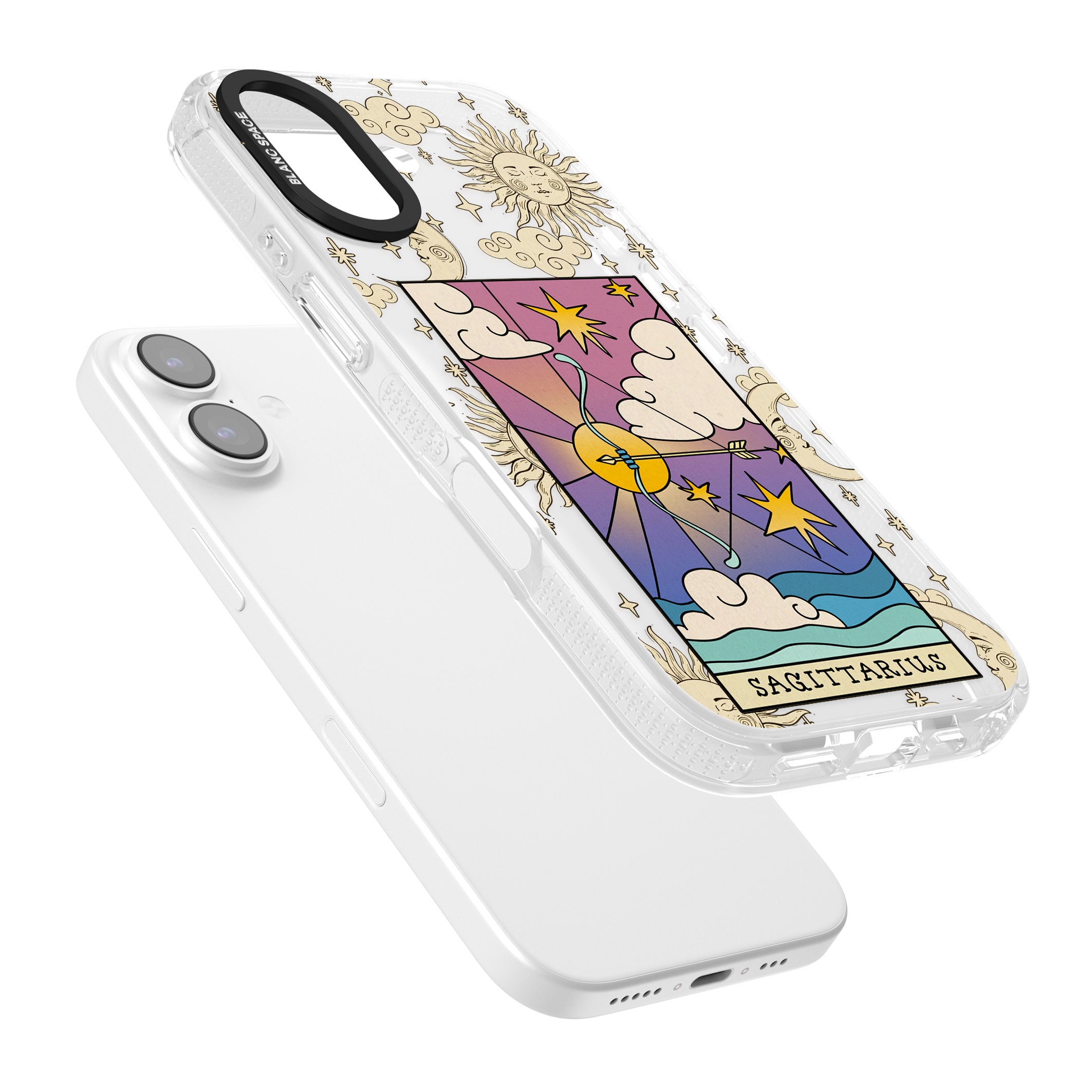 Celestial Zodiac Sagittarius iPhone 17 Impact Air Clear Phone Case Colours