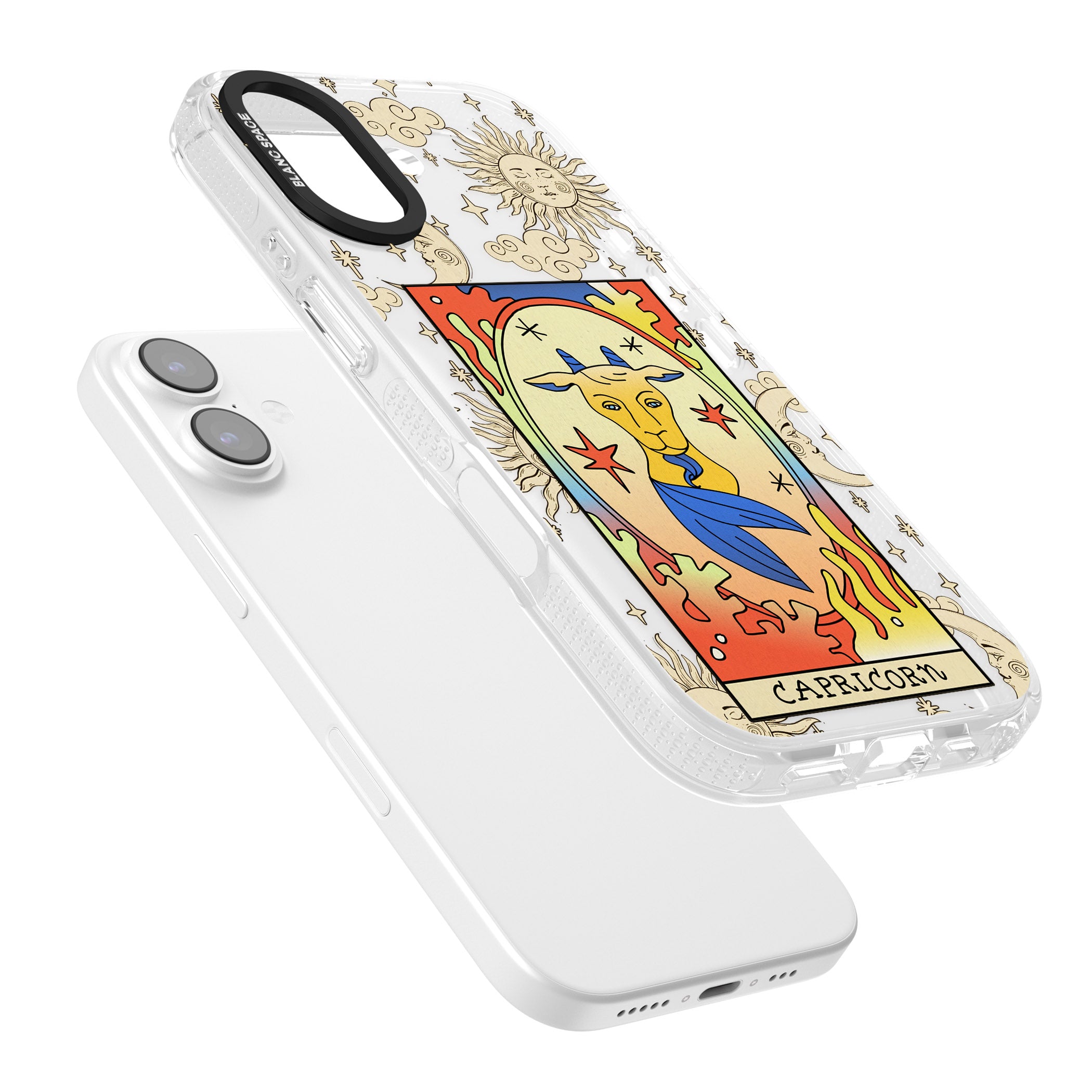 Celestial Zodiac Capricorn iPhone 17 Impact Air Clear Phone Case Colours