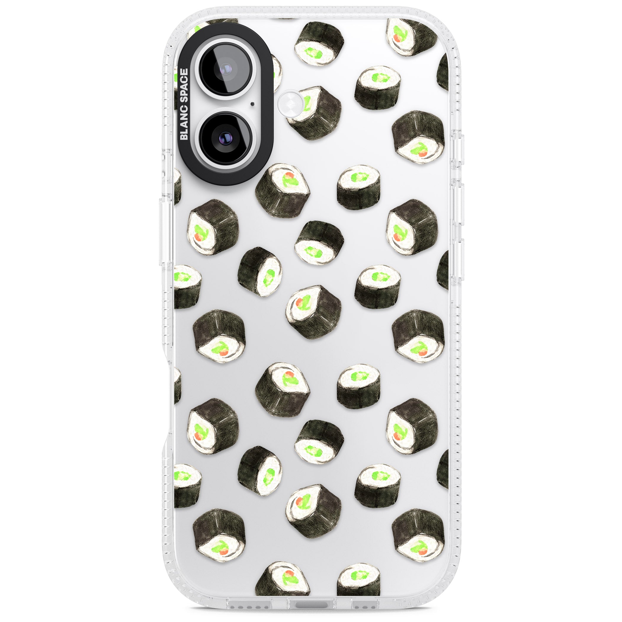 Sushi Pattern iPhone 17 Impact Air Clear Phone Case